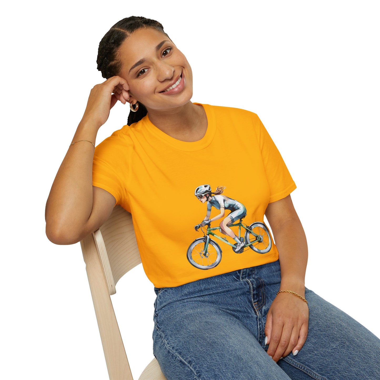 Cycling Enthusiast Softstyle T-Shirt – Sporty Graphic Tee for Bikers