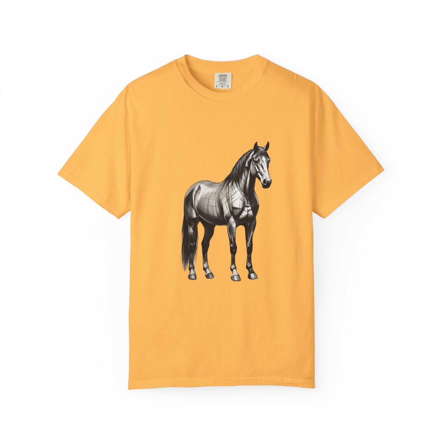 Equestrian Vibe Unisex Garment-Dyed T-Shirt - Horse Design