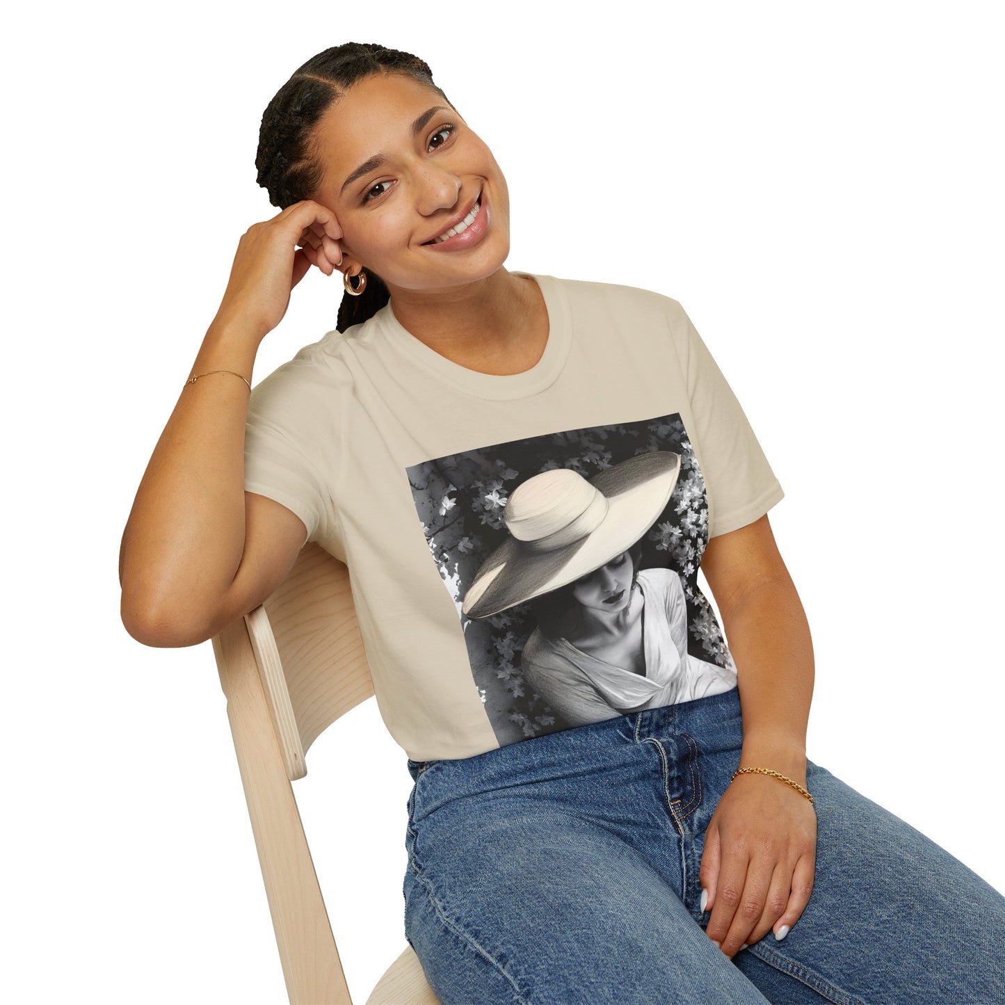 Elegant Charcoal art Softstyle T-Shirt - Perfect for Spring and Summer