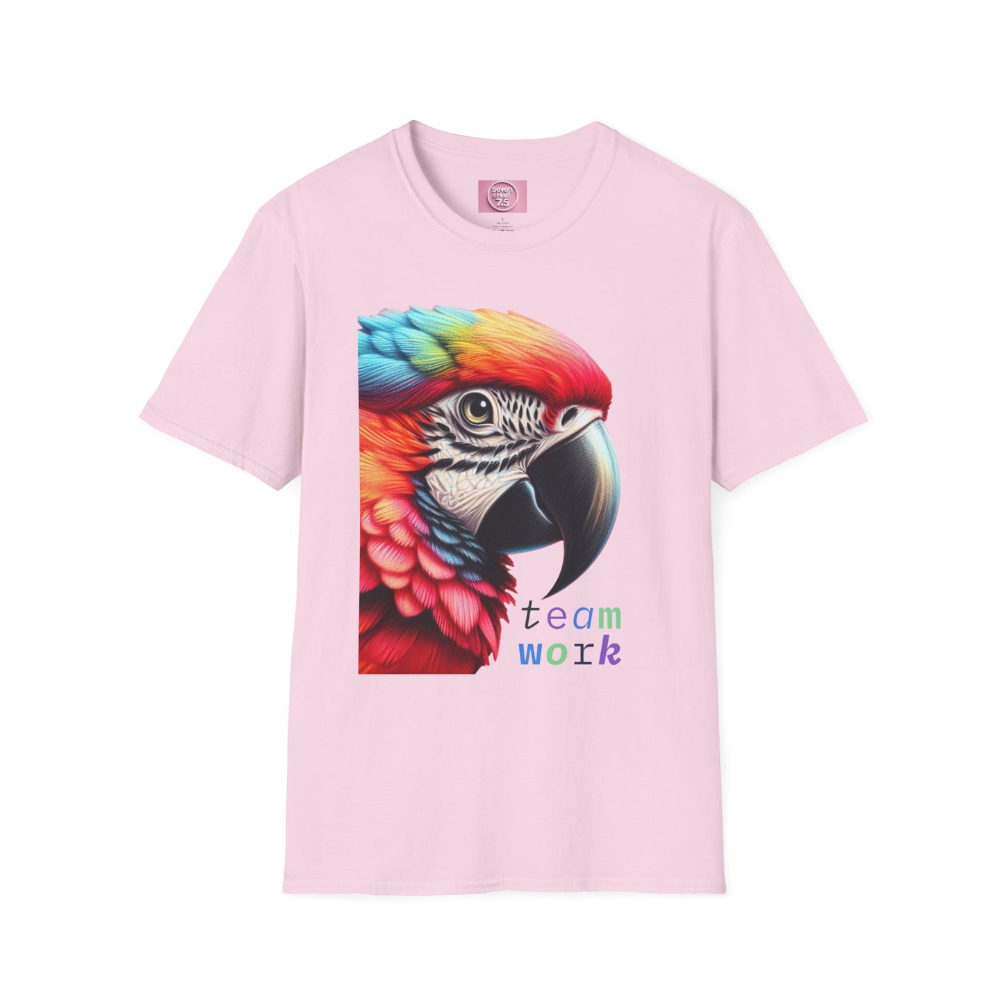 Vibrant Parrot Teamwork T-Shirt for Nature Lovers