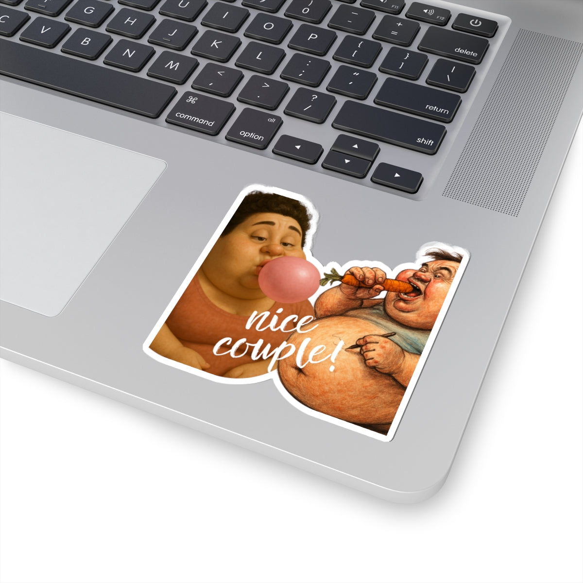 Cute Couple Kiss-Cut Stickers - Fun & Whimsical Décor