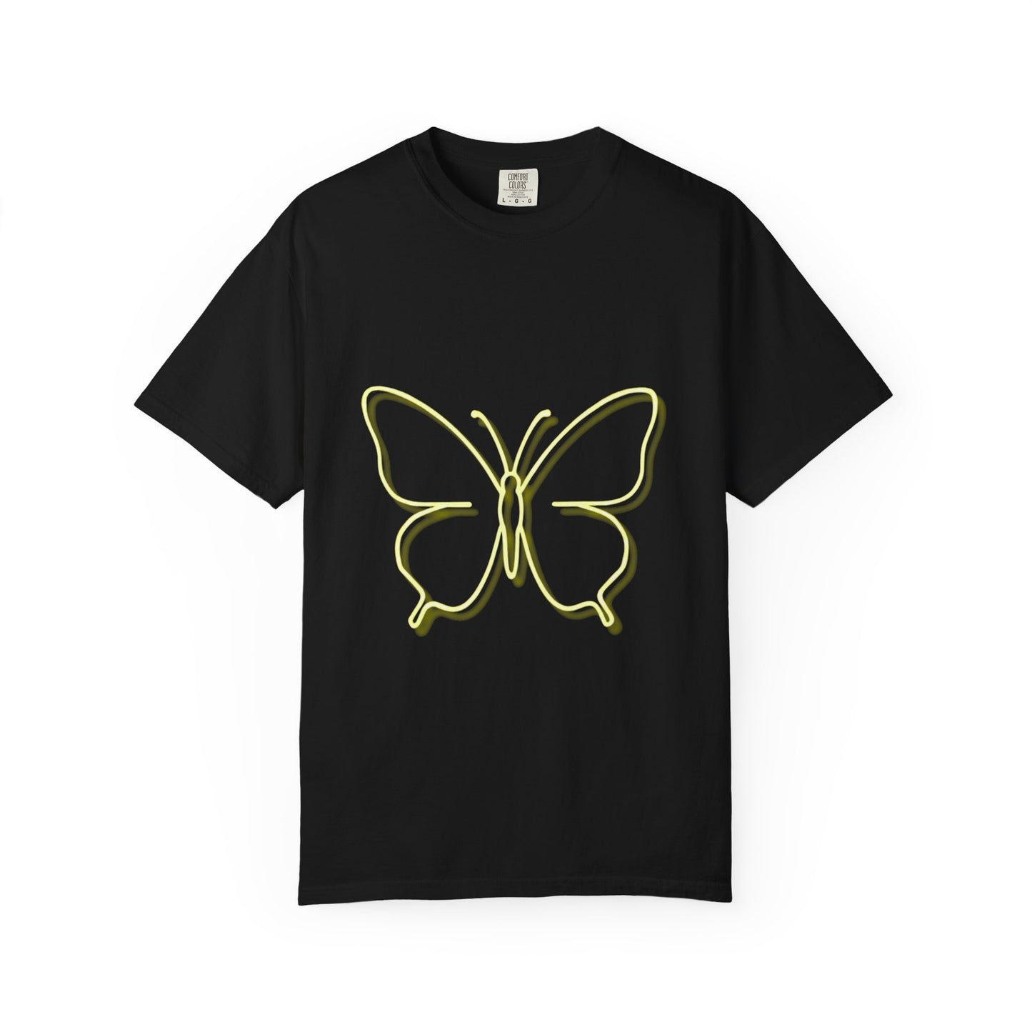 Butterfly Neon Unisex Garment-Dyed T-Shirt | Casual Wear for Nature Lovers