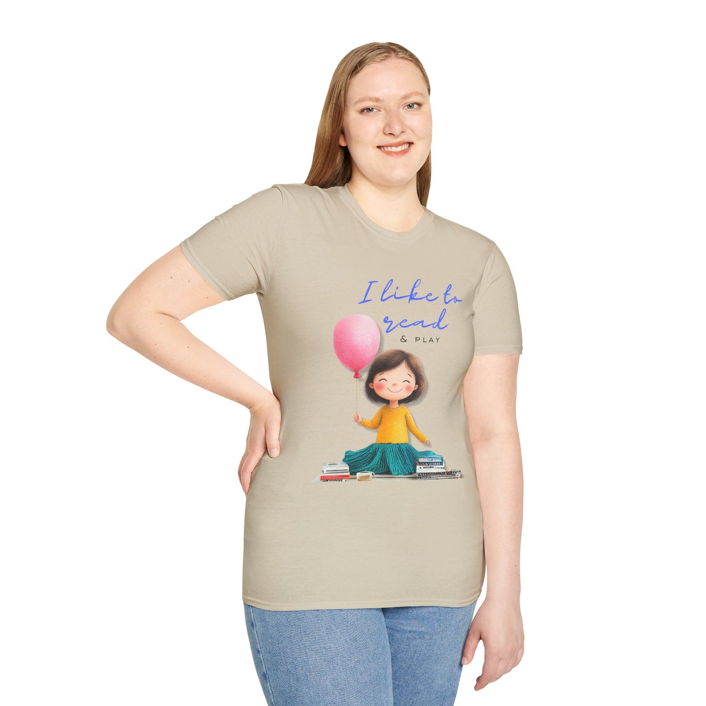 Women's Fun T-Shirt - "I Like to Read & Play"