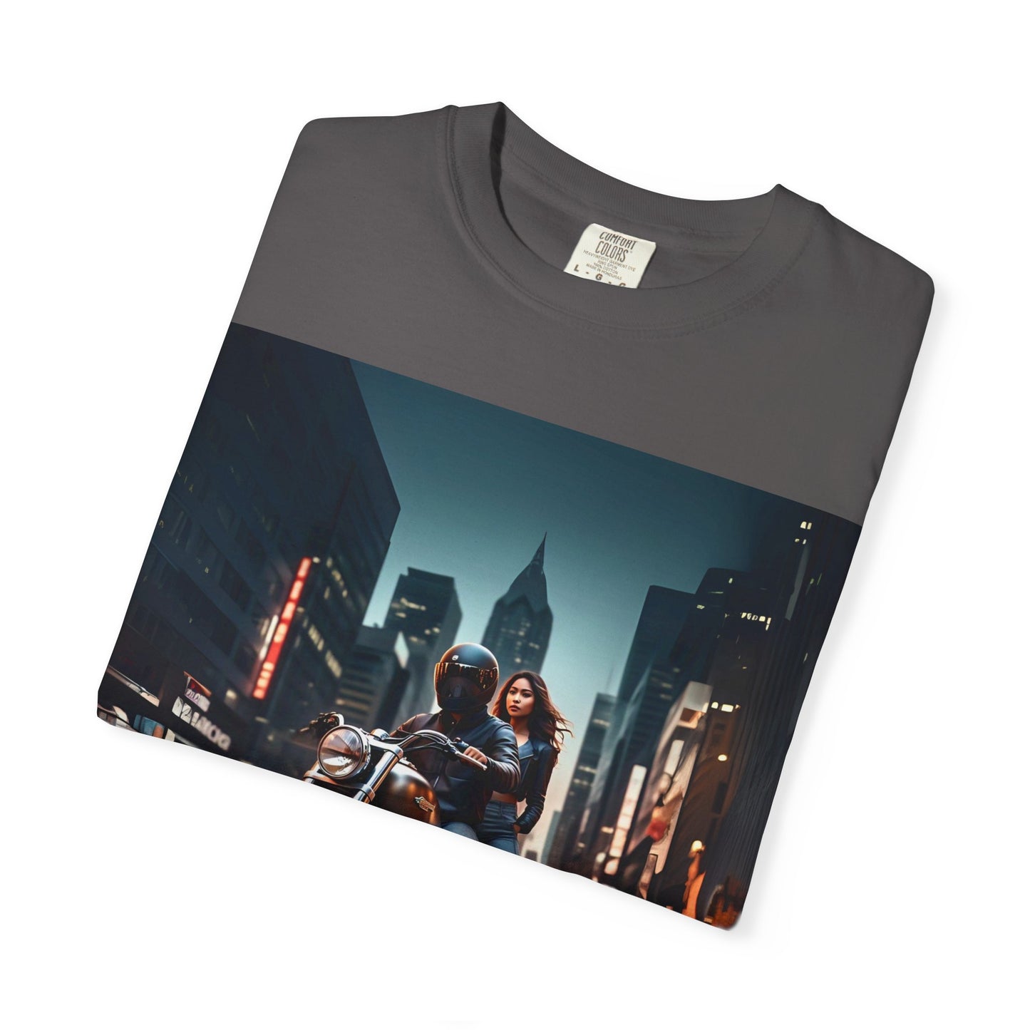 City Vibes Motorcycle Unisex Garment-Dyed T-Shirt