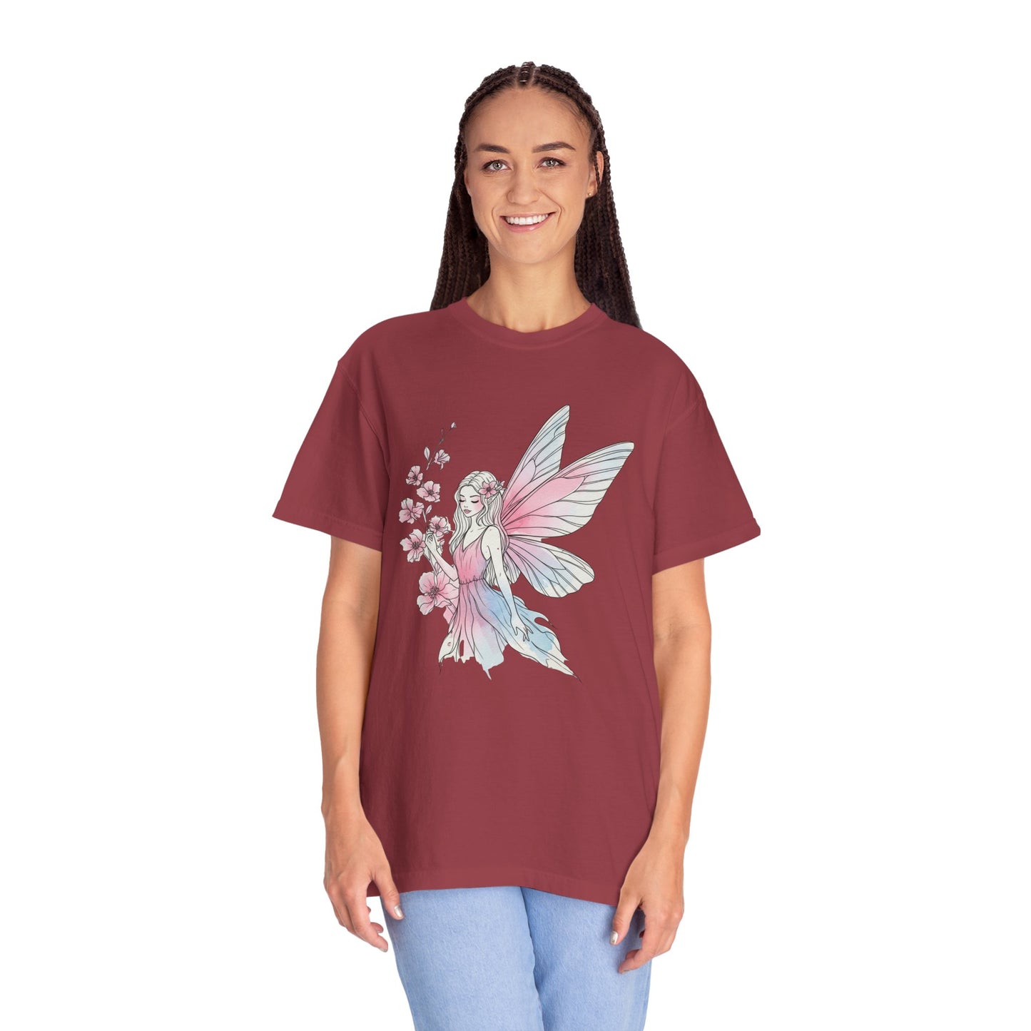 Whimsical Fairy T-Shirt - Eco-Friendly Tee, Vintage Style Shirt, Gift for Her, Fairy Lovers Gift, Summer Apparel, Spring Fashion