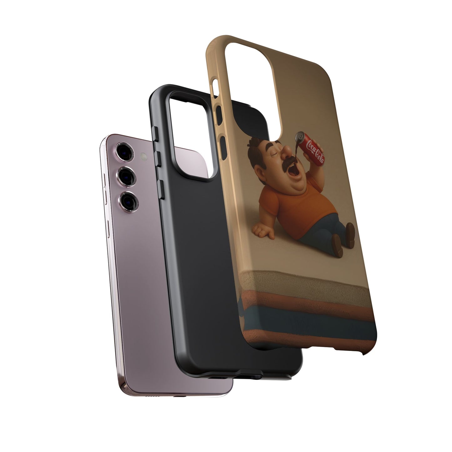 Funny Cartoon Phone Case - 'Coca-Cola Chill' Design