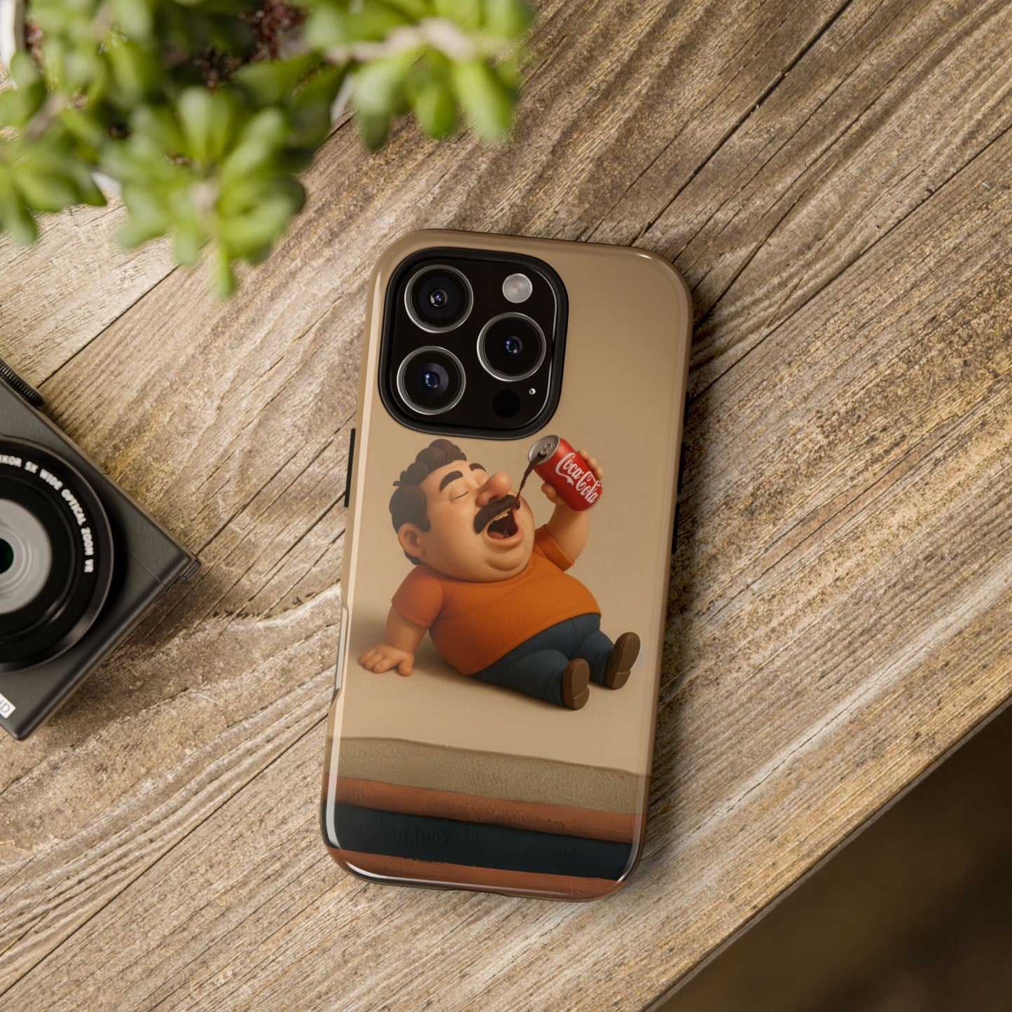 Funny Cartoon Phone Case - 'Coca-Cola Chill' Design