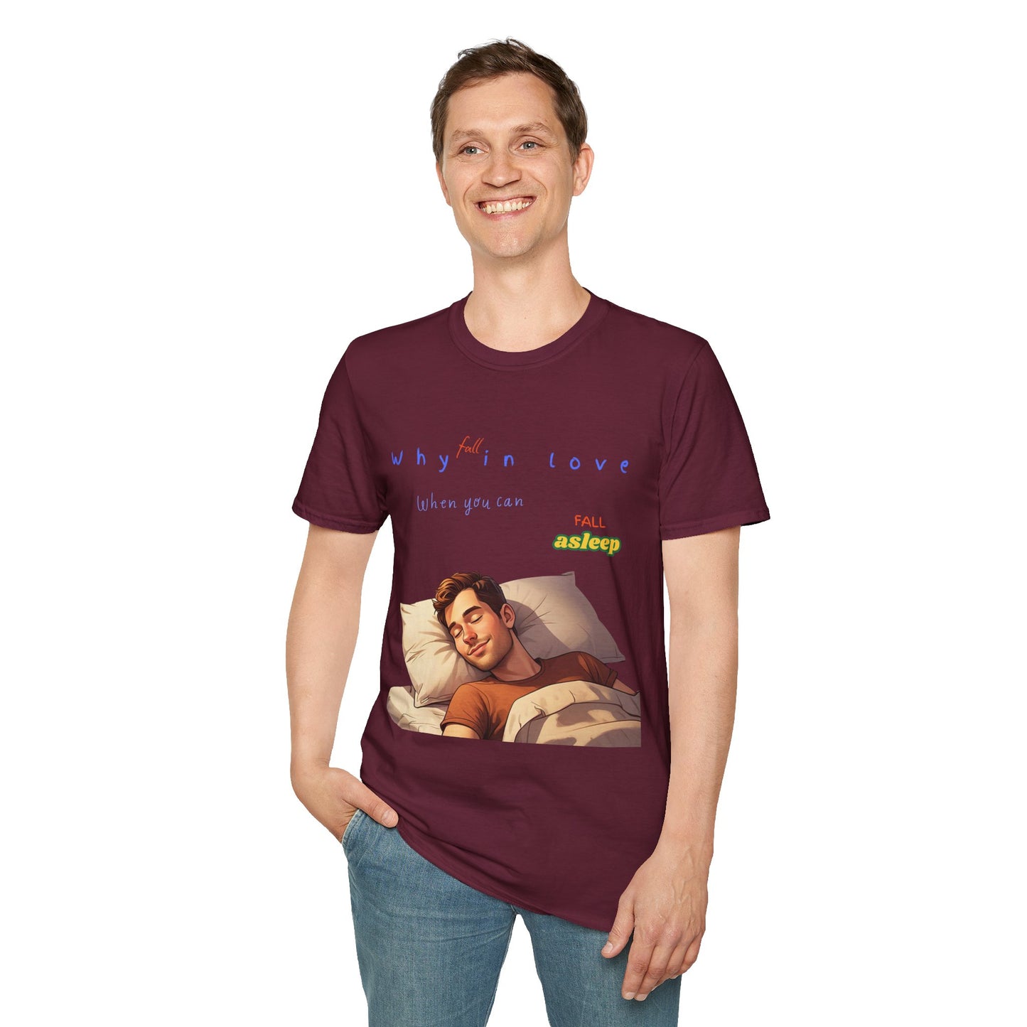 Fall Asleep Softstyle T-Shirt | Cozy Sleep Vibes | Perfect Gift for Sleep Lovers