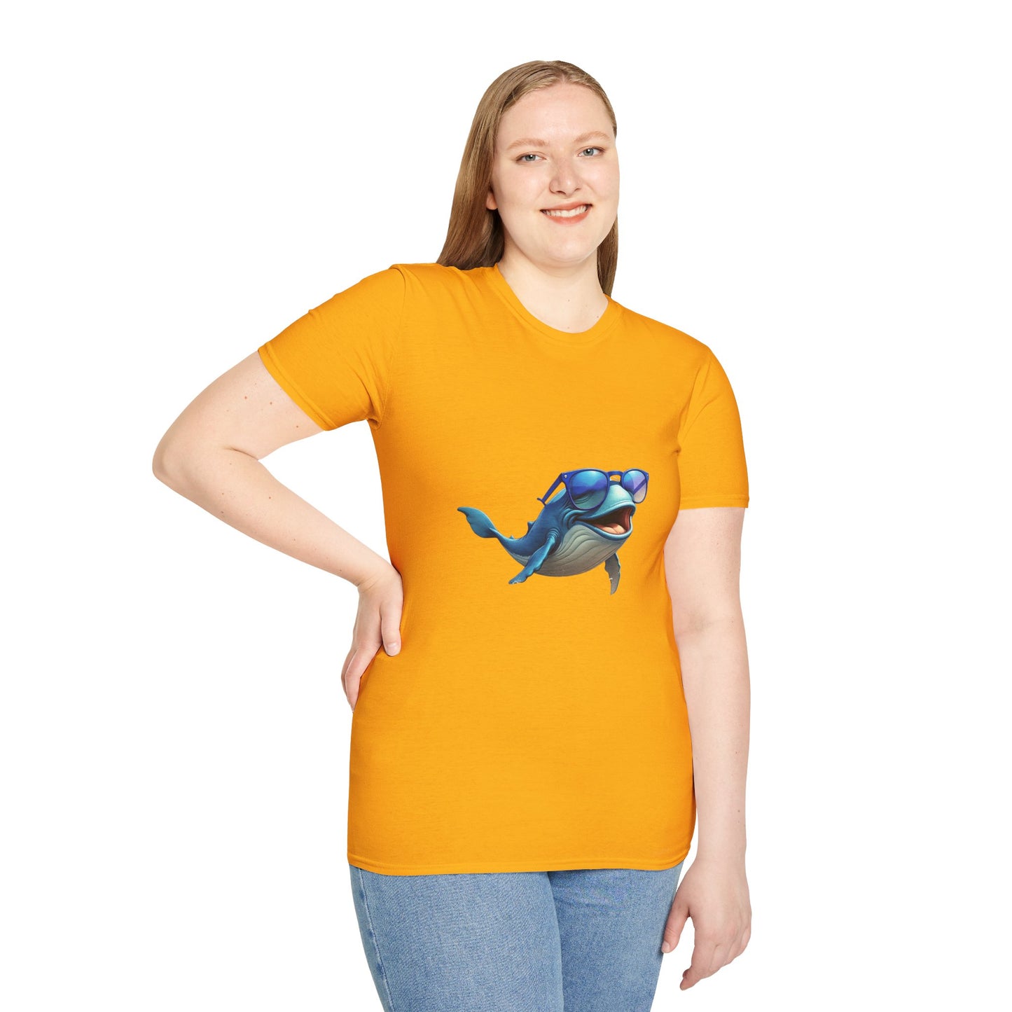 Cool Sunglasses Whale Unisex Softstyle T-Shirt