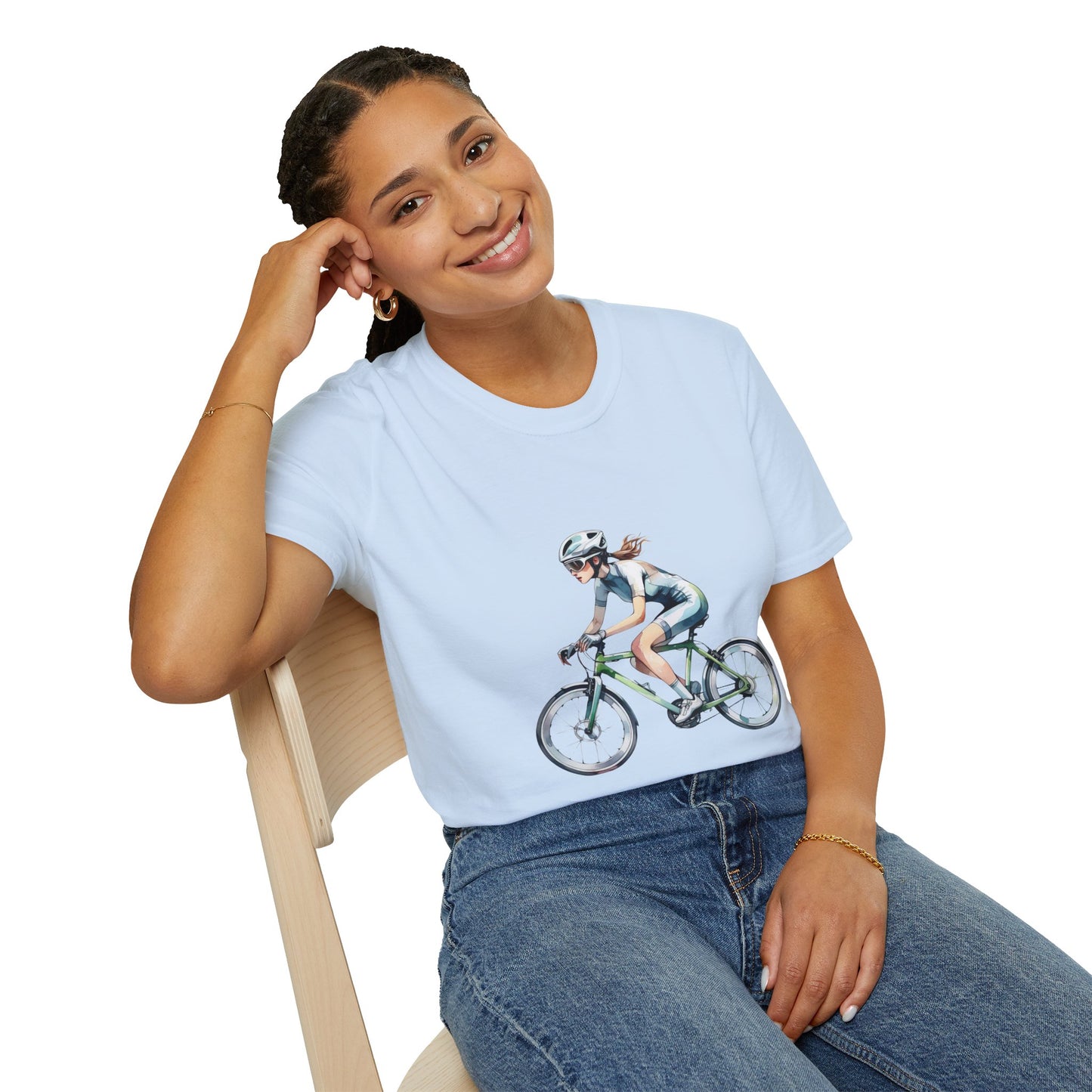 Cycling Enthusiast Softstyle T-Shirt – Sporty Graphic Tee for Bikers