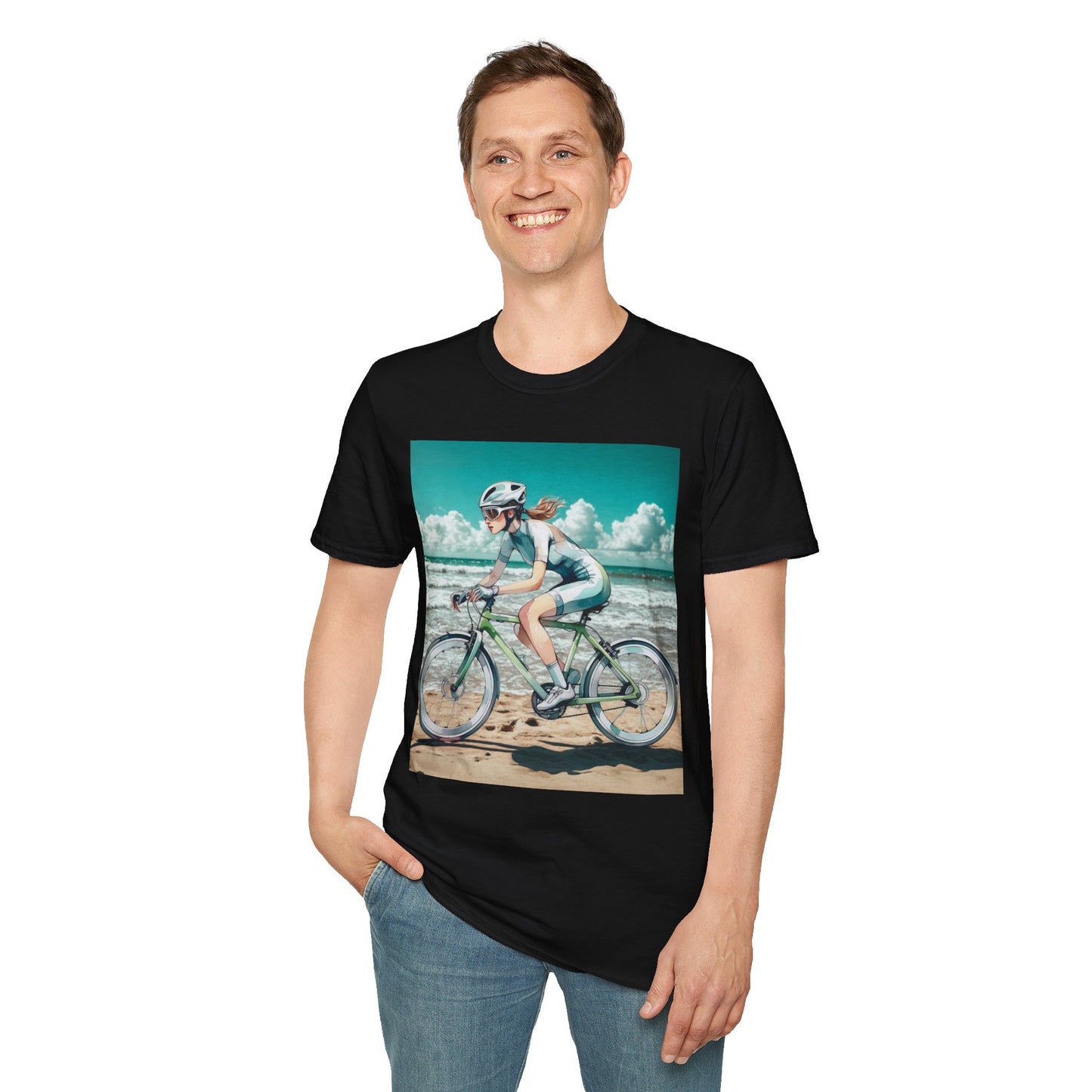 Beach Bike Ride Unisex Softstyle T-Shirt