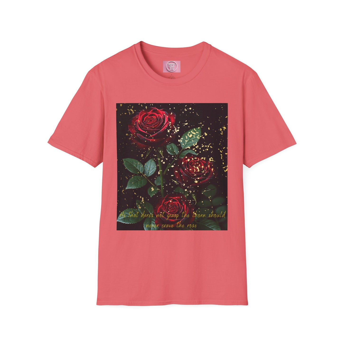 Elegant Rose Graphic T-Shirt - Inspirational Quote Design