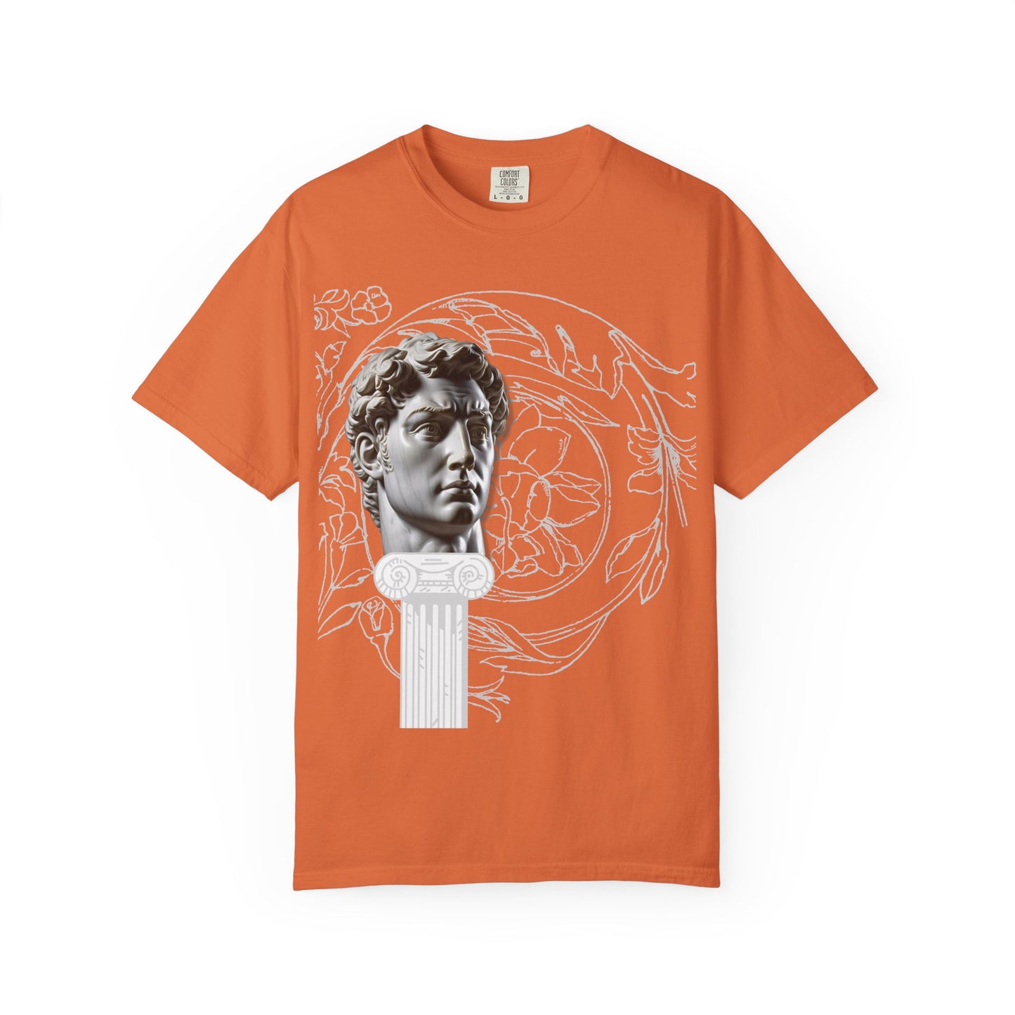 Artistic Roman Garment-Dyed T-shirt - Classic Sculpture Design