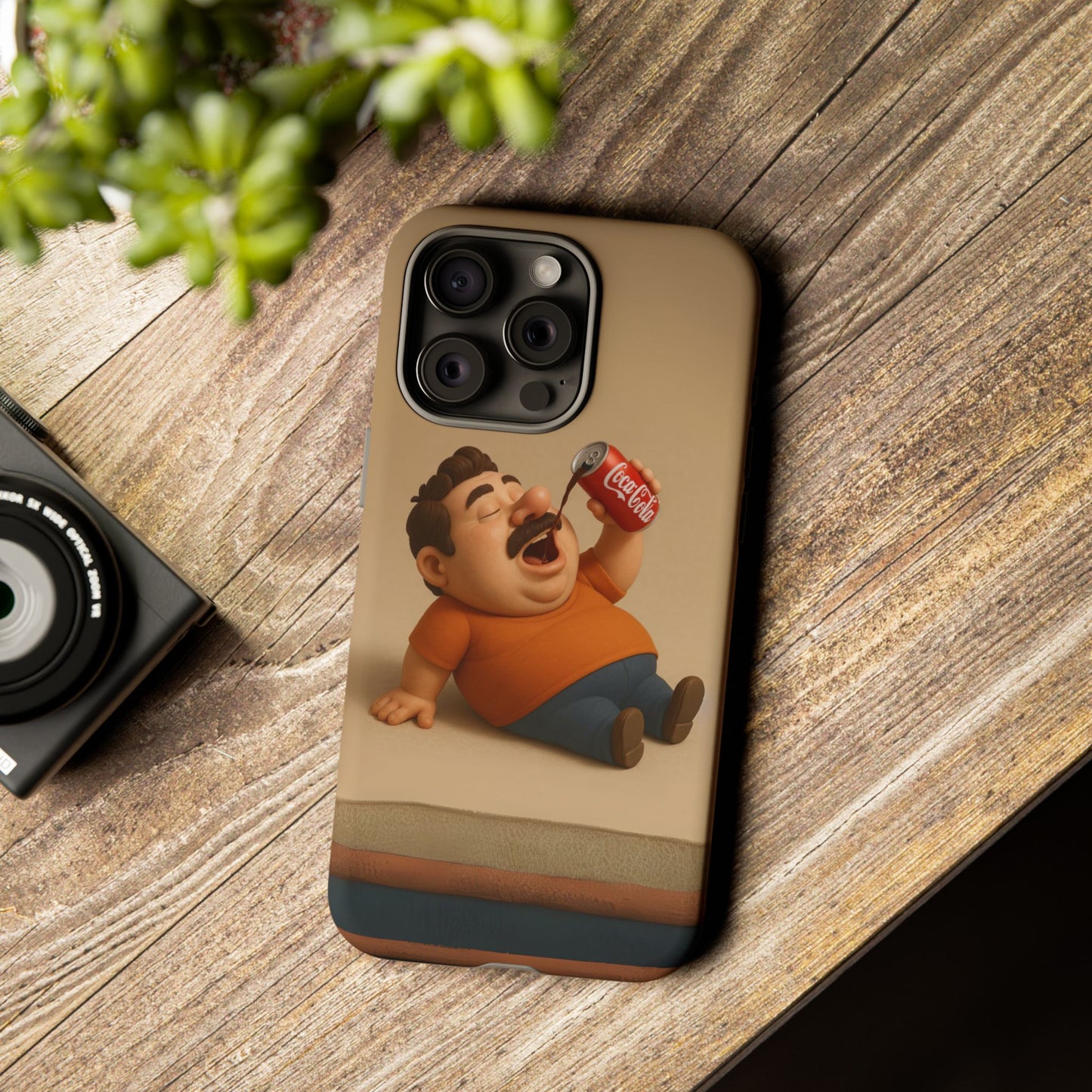 Funny Cartoon Phone Case - 'Coca-Cola Chill' Design