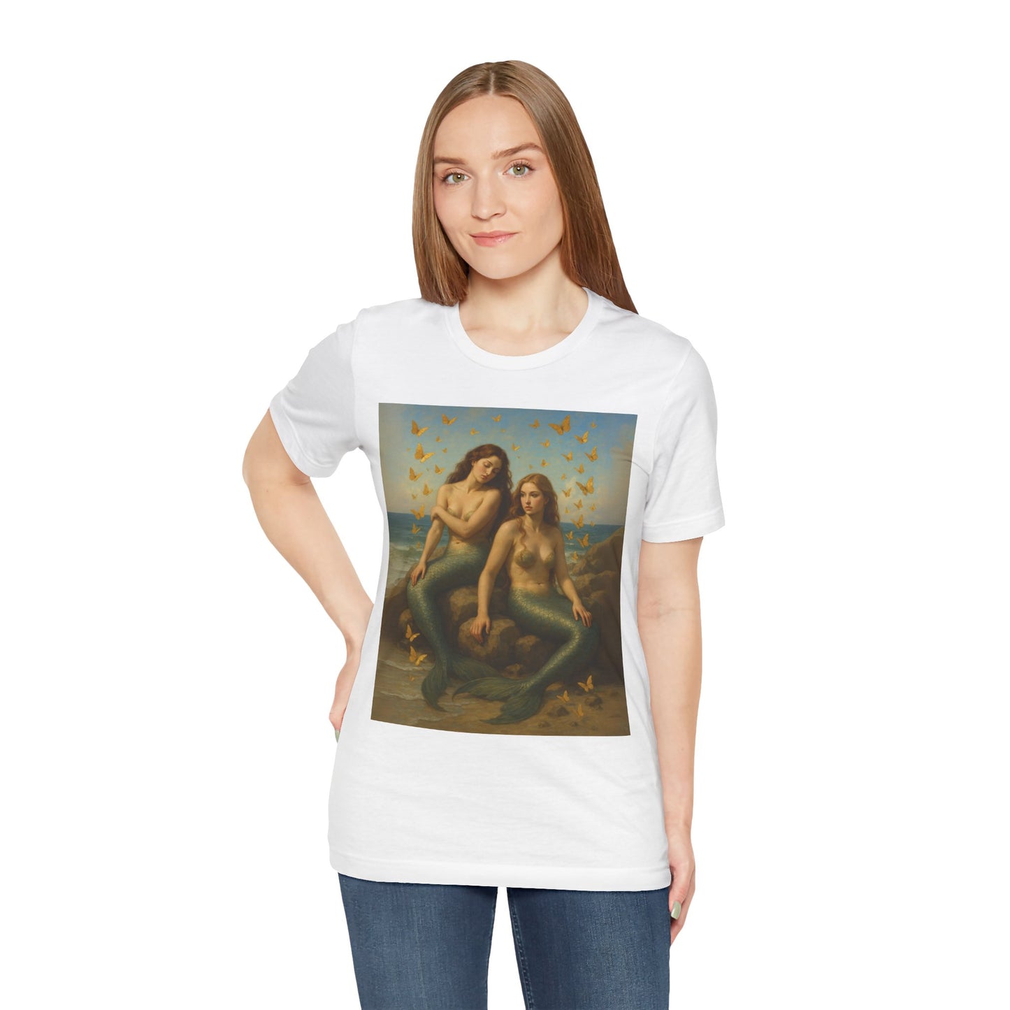Mermaid Goddess Tee - Artistic Short Sleeve Shirt