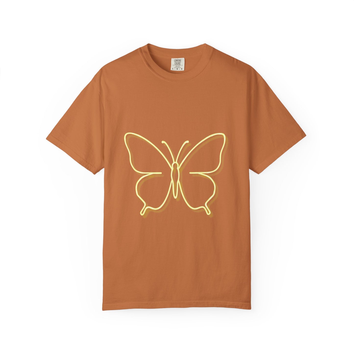 Butterfly Neon Unisex Garment-Dyed T-Shirt | Casual Wear for Nature Lovers