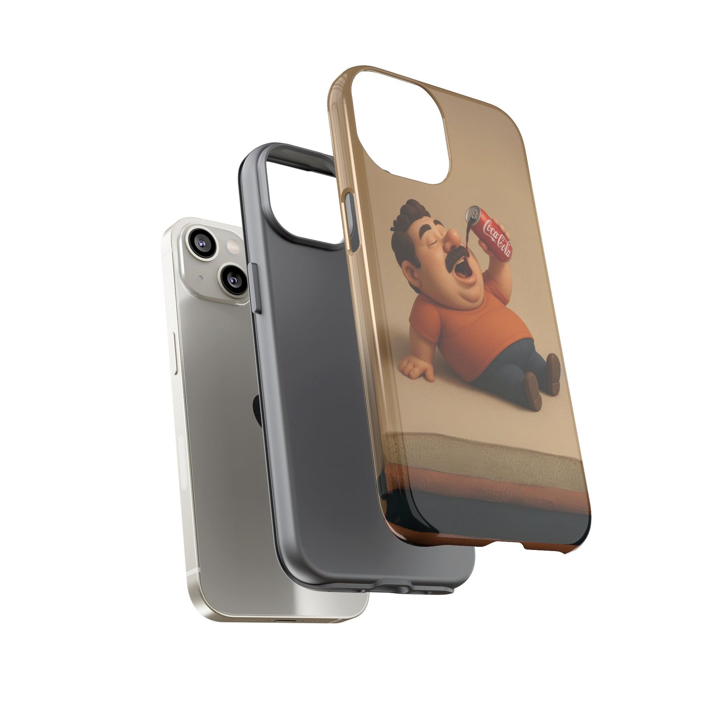 Funny Cartoon Phone Case - 'Coca-Cola Chill' Design