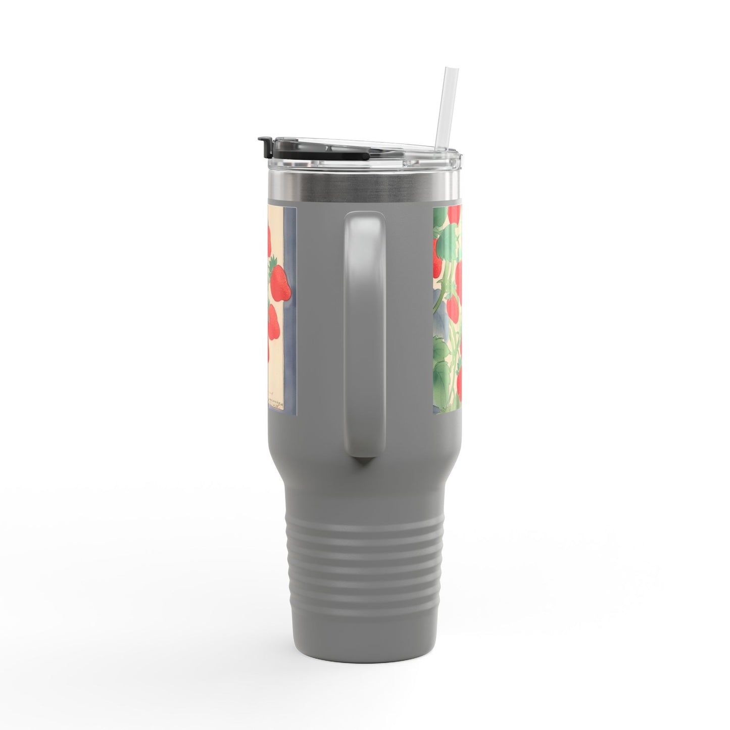 Strawberry Floral Insulated Travel Mug - 40oz