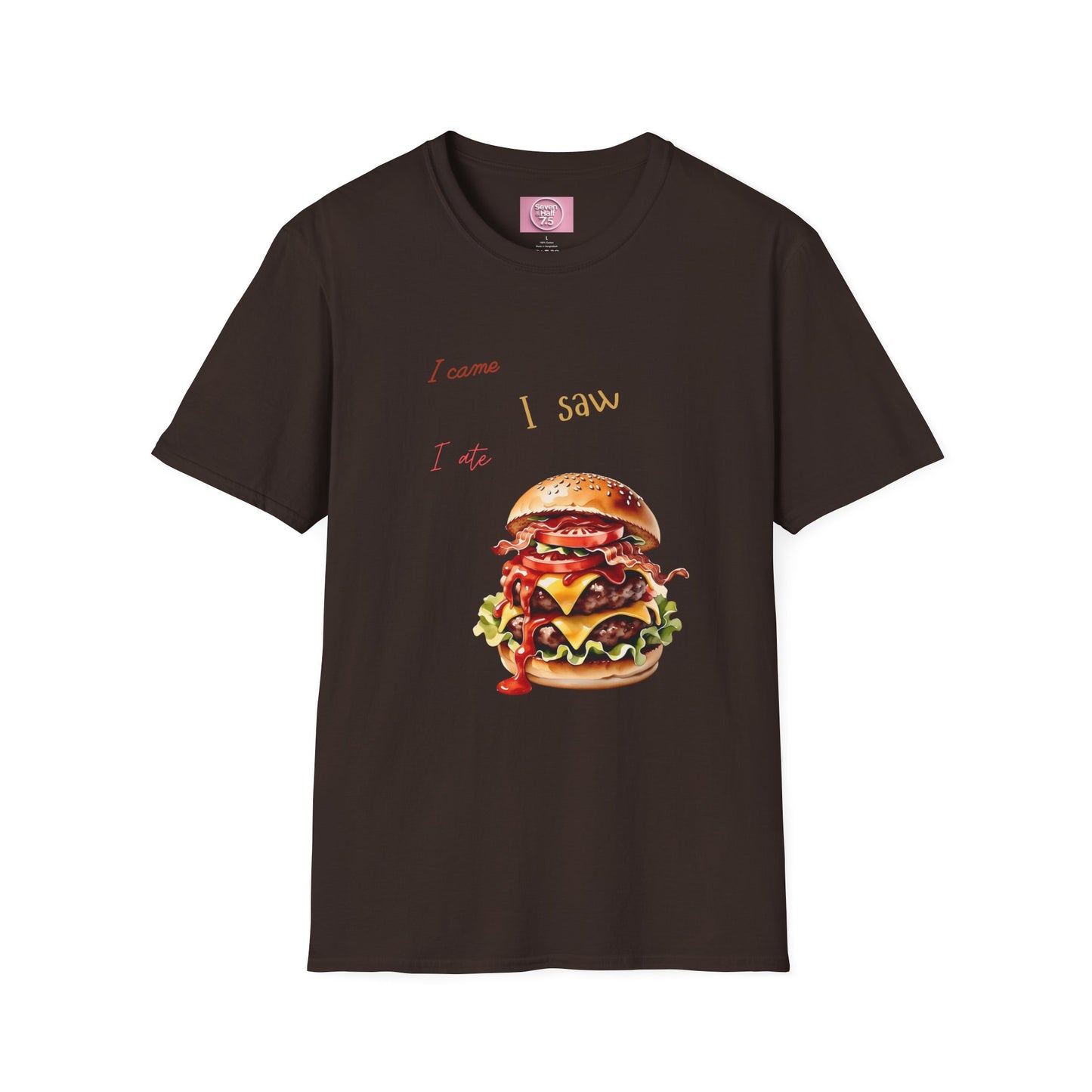 I Came, I Ate Burger Graphic Unisex Softstyle T-Shirt