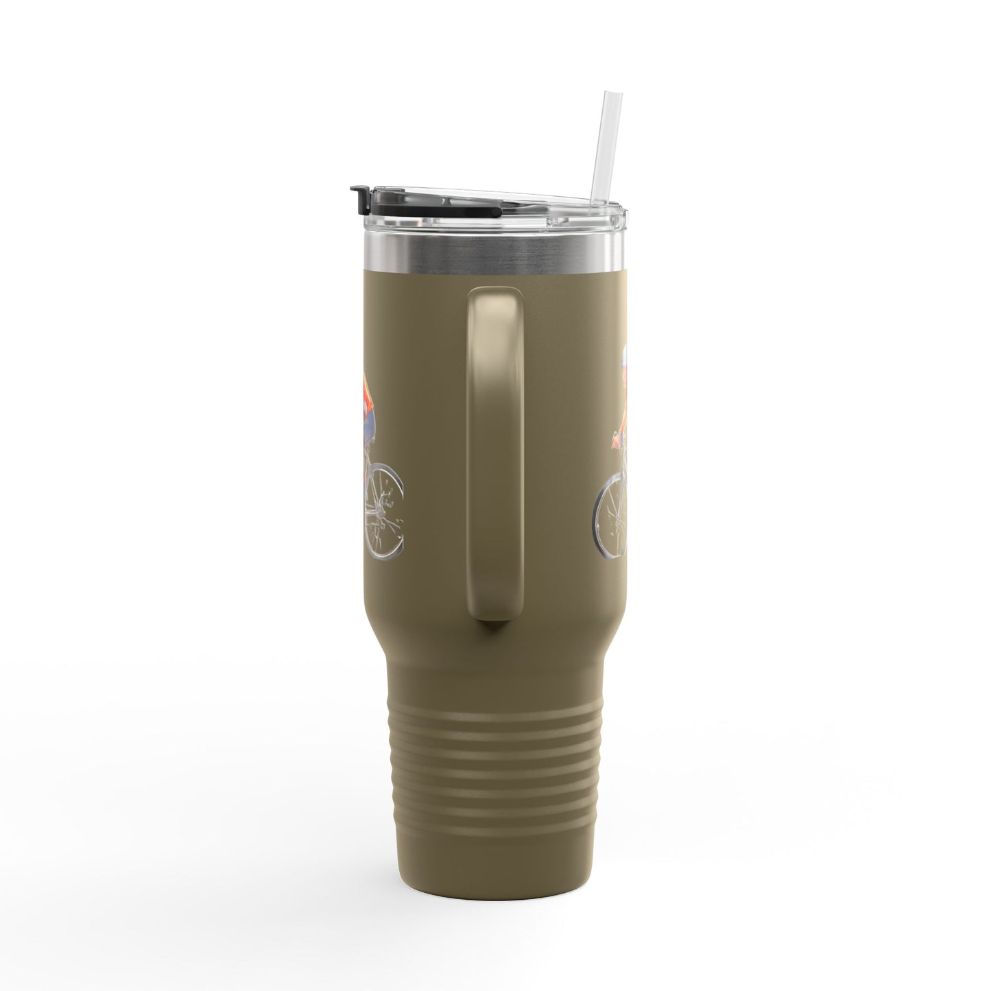 Cycling Enthusiast Insulated Travel Mug - 40oz, Perfect for Adventurers and Coffee Lovers
