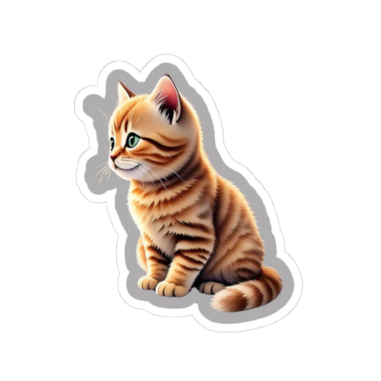 Adorable Cat Kiss-Cut Stickers - Perfect for Cat Lovers, Laptops & Decor