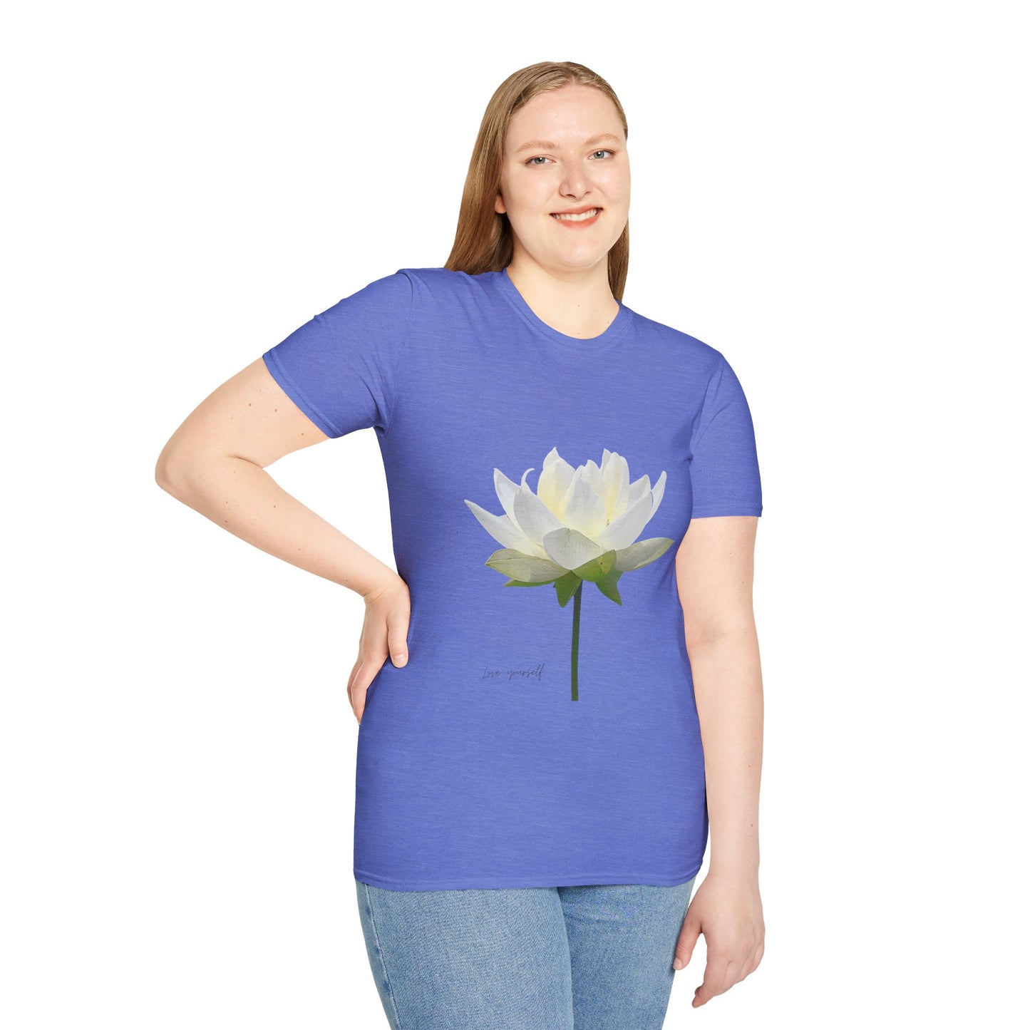 Love Yourself Lotus Flower T-Shirt - Unisex Softstyle Tee
