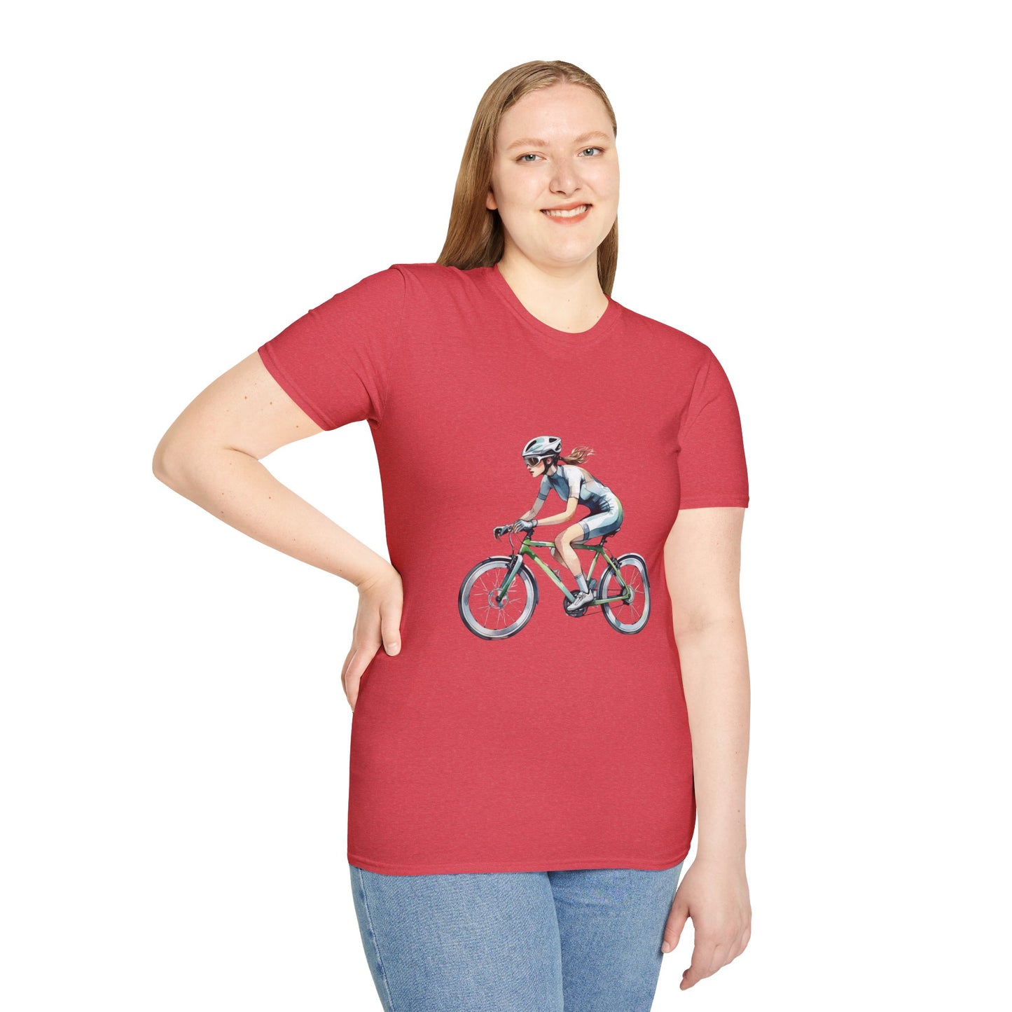 Cycling Enthusiast Softstyle T-Shirt – Sporty Graphic Tee for Bikers