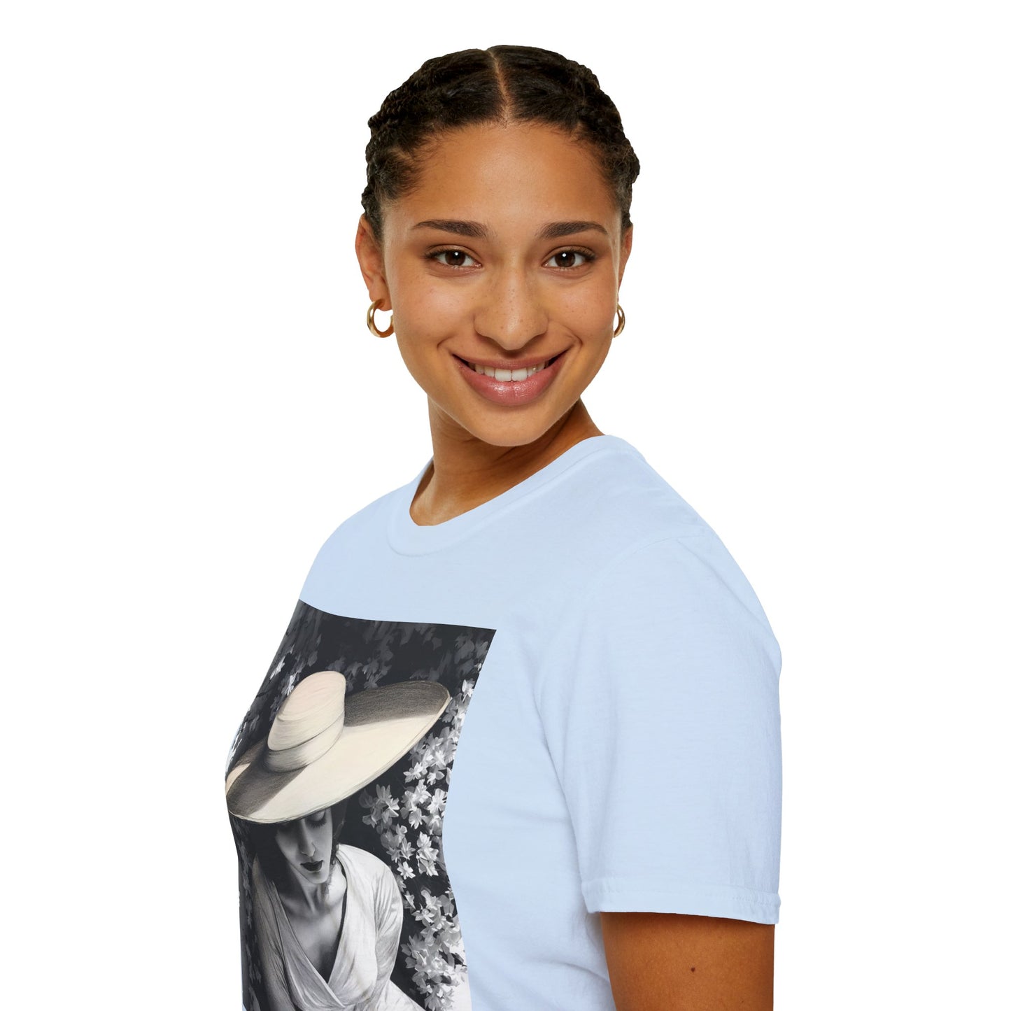 Elegant Charcoal art Softstyle T-Shirt - Perfect for Spring and Summer