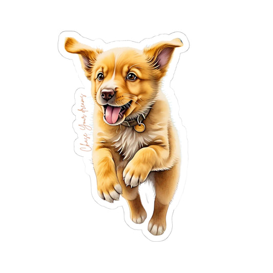 Adorable Puppy Kiss-Cut Stickers - Perfect for Dog Lovers and Pet Enthusiasts
