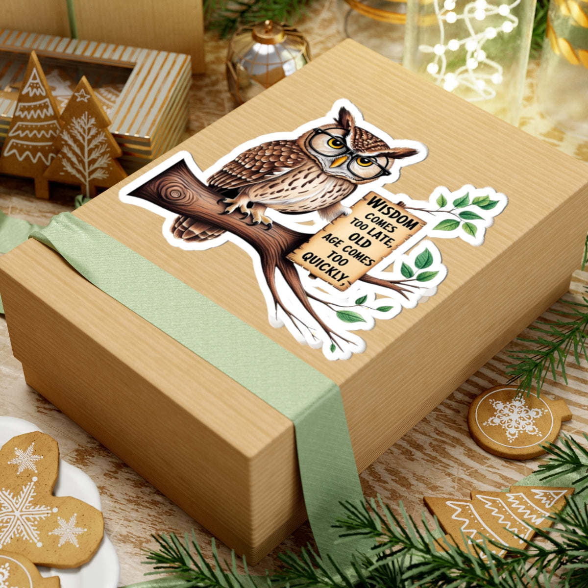 Wise Owl Kiss-Cut Stickers - Perfect for Gifts & Decor