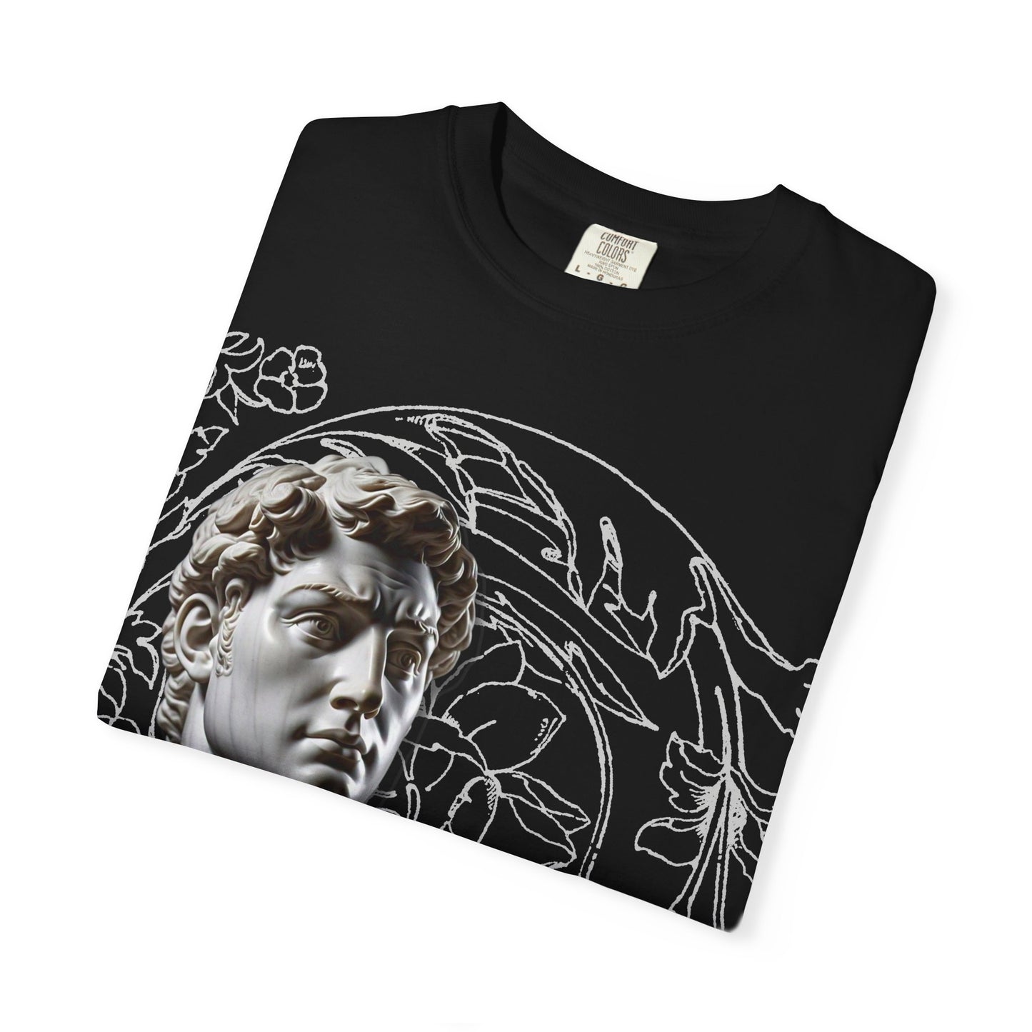Artistic Roman Garment-Dyed T-shirt - Classic Sculpture Design