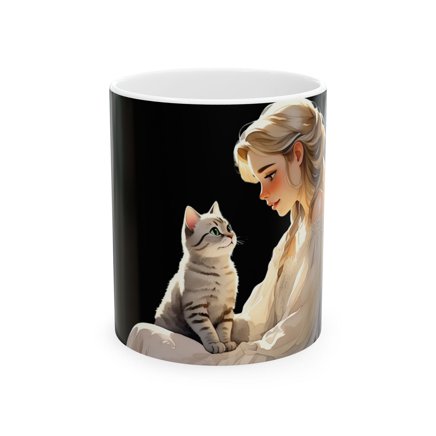 Cozy Cat Companion Ceramic Mug - 11oz & 15oz - Perfect Gift for Cat Lovers