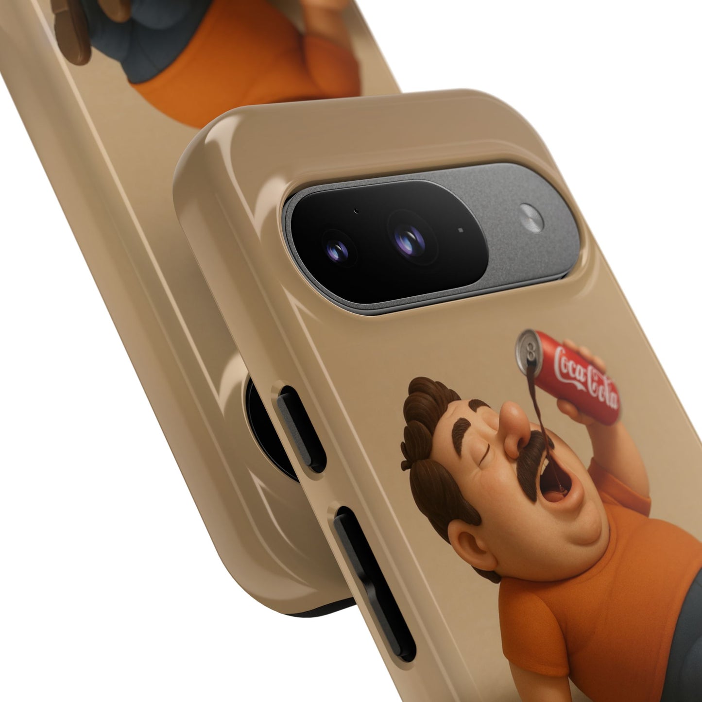 Funny Cartoon Phone Case - 'Coca-Cola Chill' Design