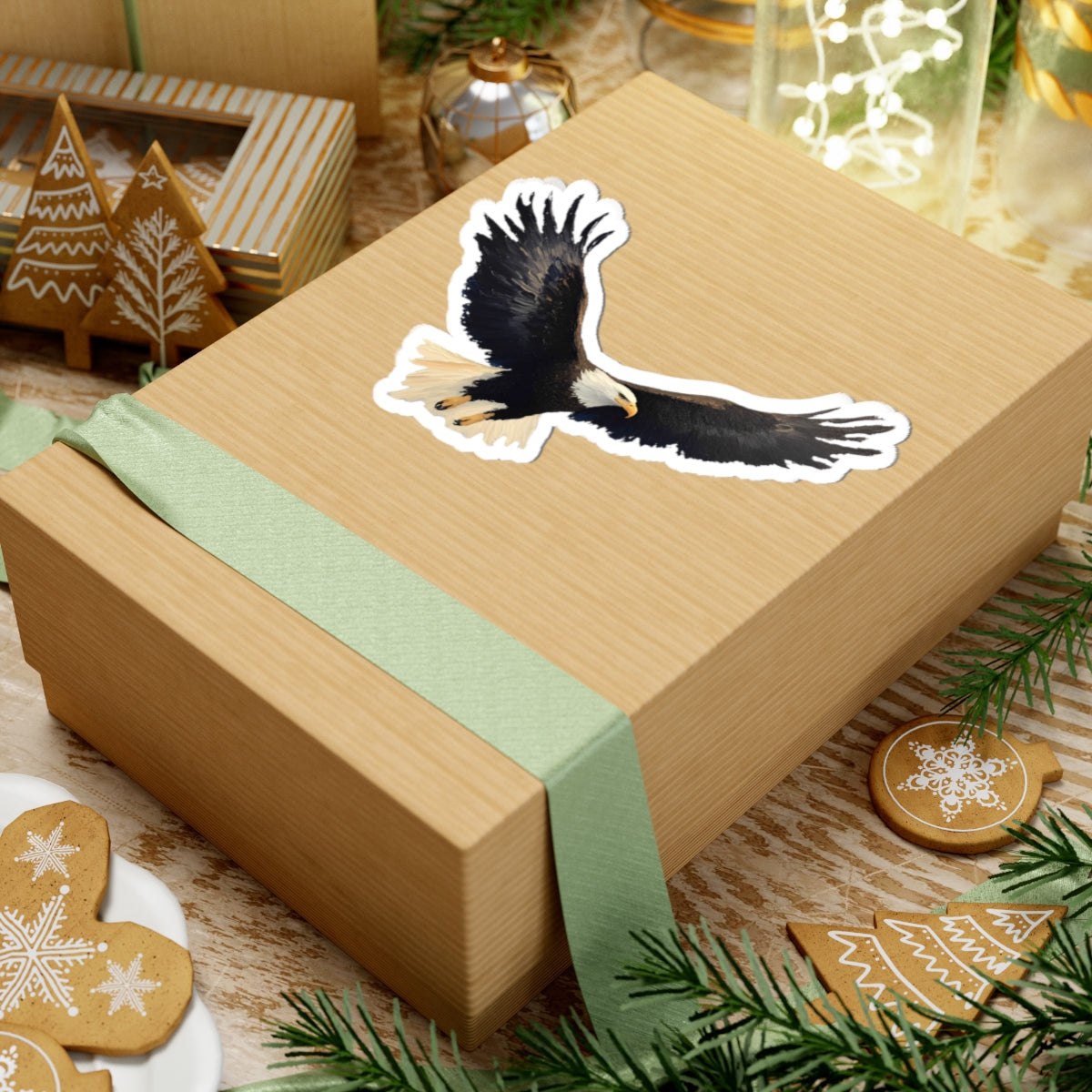 Majestic Eagle Kiss-Cut Sticker - Perfect for Nature Lovers and Laptop Decor