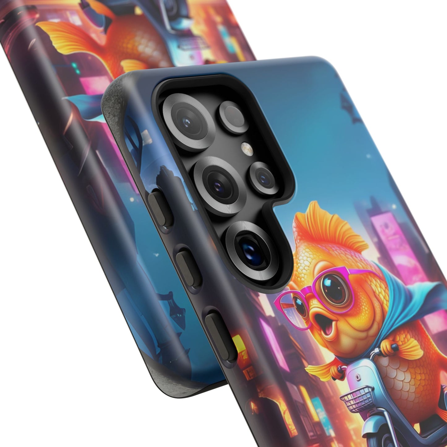 Adventures of Miss Goldfish Phone Case - Fun & Colorful Tough Cover for Fish Lovers