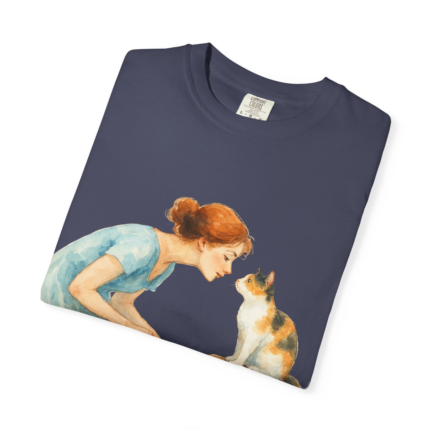 Hello Friend Cat Lover T-Shirt - Unisex Garment-Dyed Tee