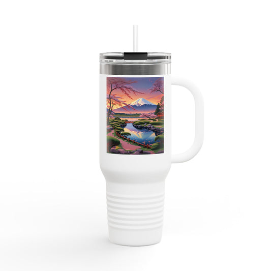 Nature-Inspired Insulated Travel Mug - 40oz Adventure Mug with Scenic Design
