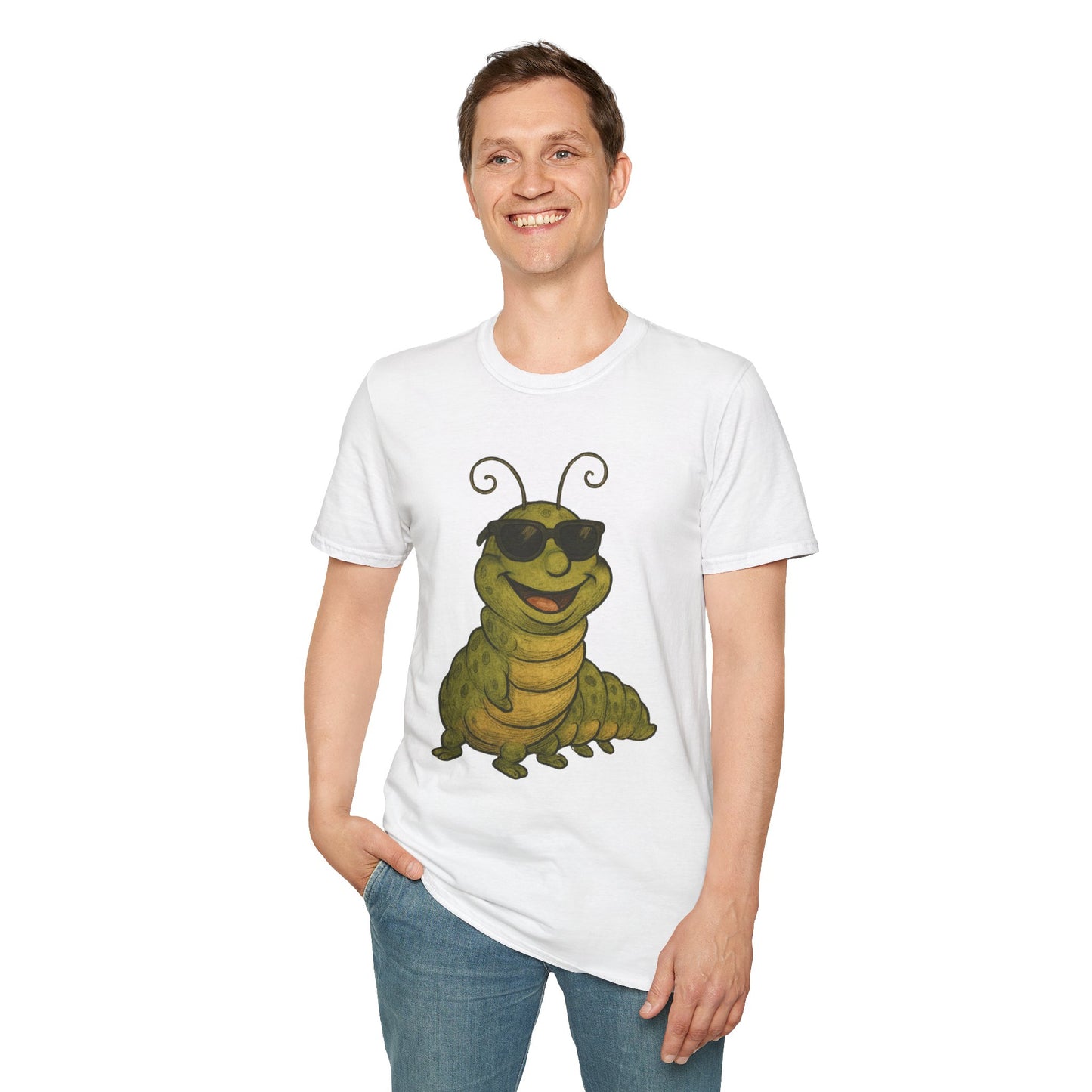 Cool Caterpillar Unisex Softstyle T-Shirt - Fun Graphic Tee for Kids and Adults