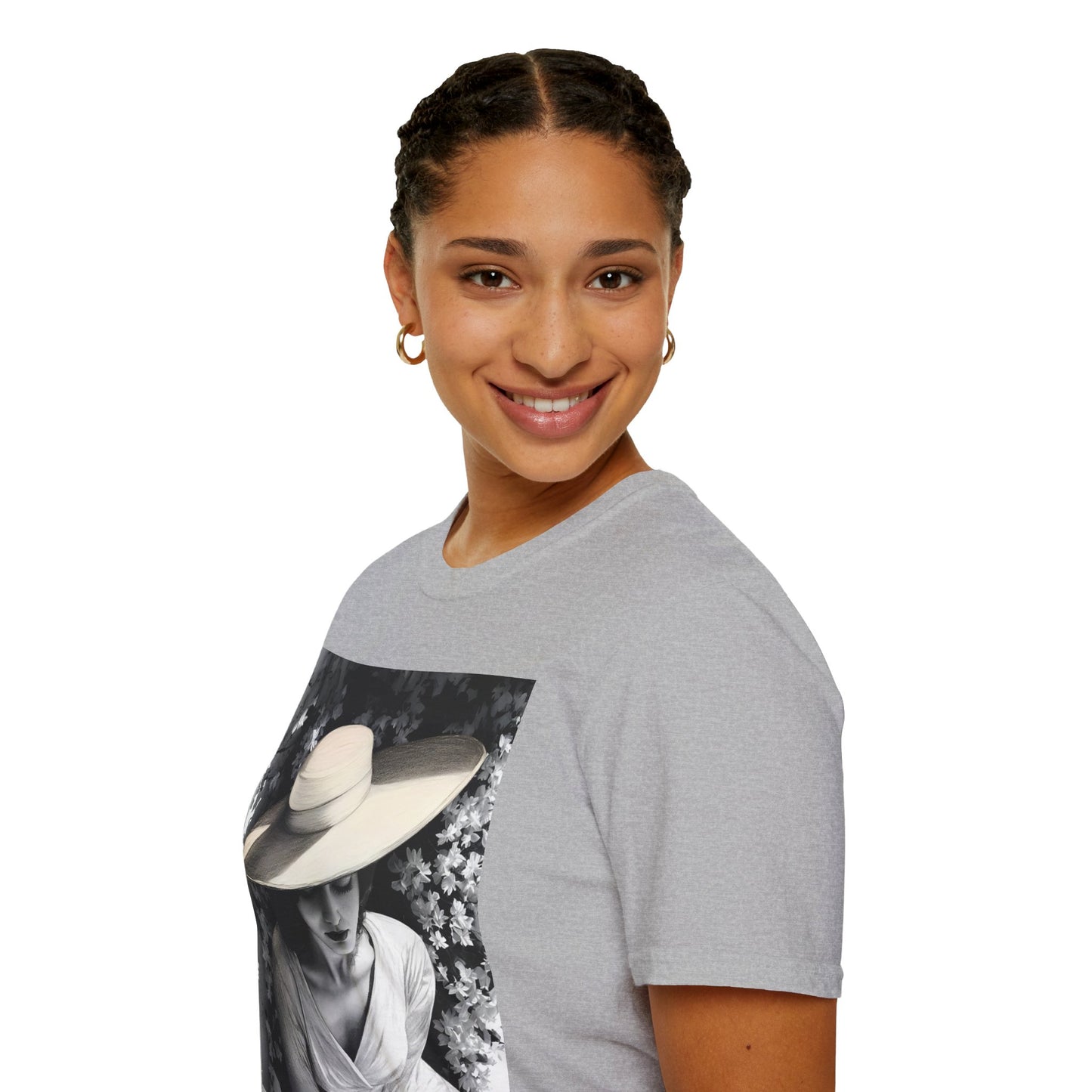 Elegant Charcoal art Softstyle T-Shirt - Perfect for Spring and Summer