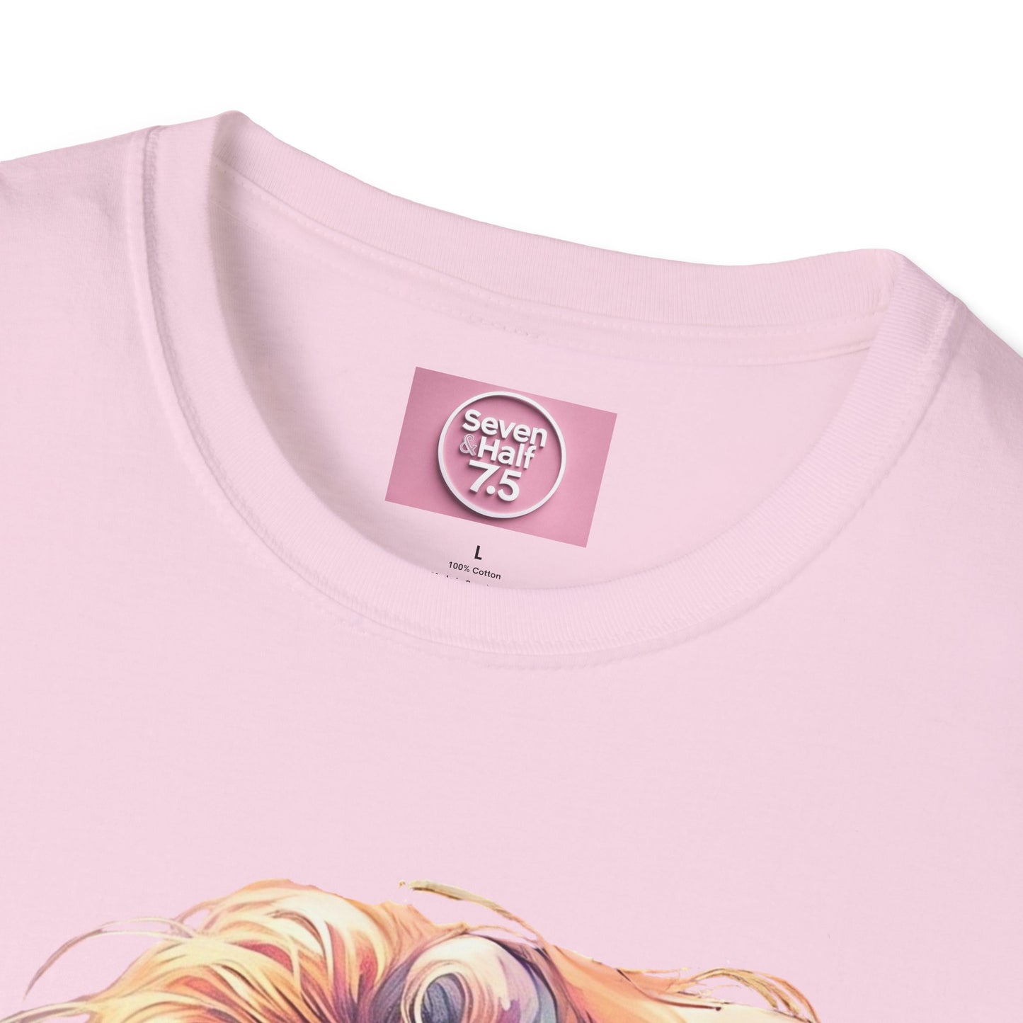 Artistic Women's Portrait T-Shirt - Women's Softstyle Tee for Creative Souls