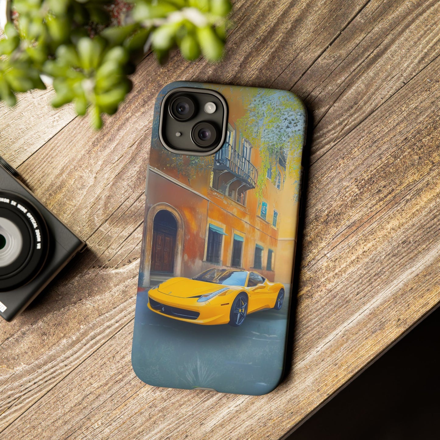 Ferrari Yellow Tough Phone Case - Stylish and Durable
