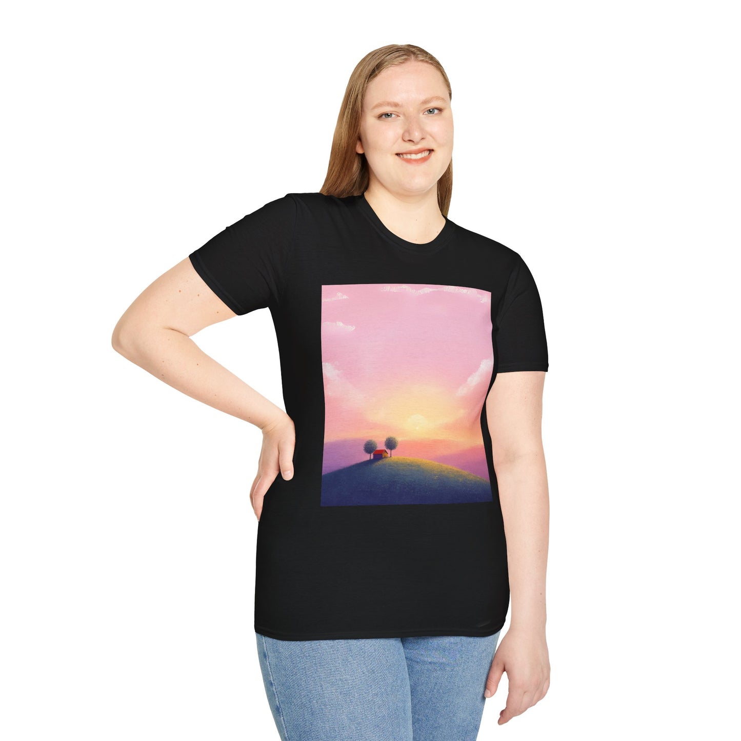 Serene Sunset Unisex Softstyle T-Shirt - Perfect for Nature Lovers