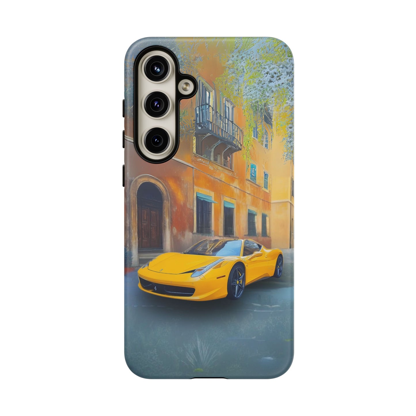 Ferrari Yellow Tough Phone Case - Stylish and Durable