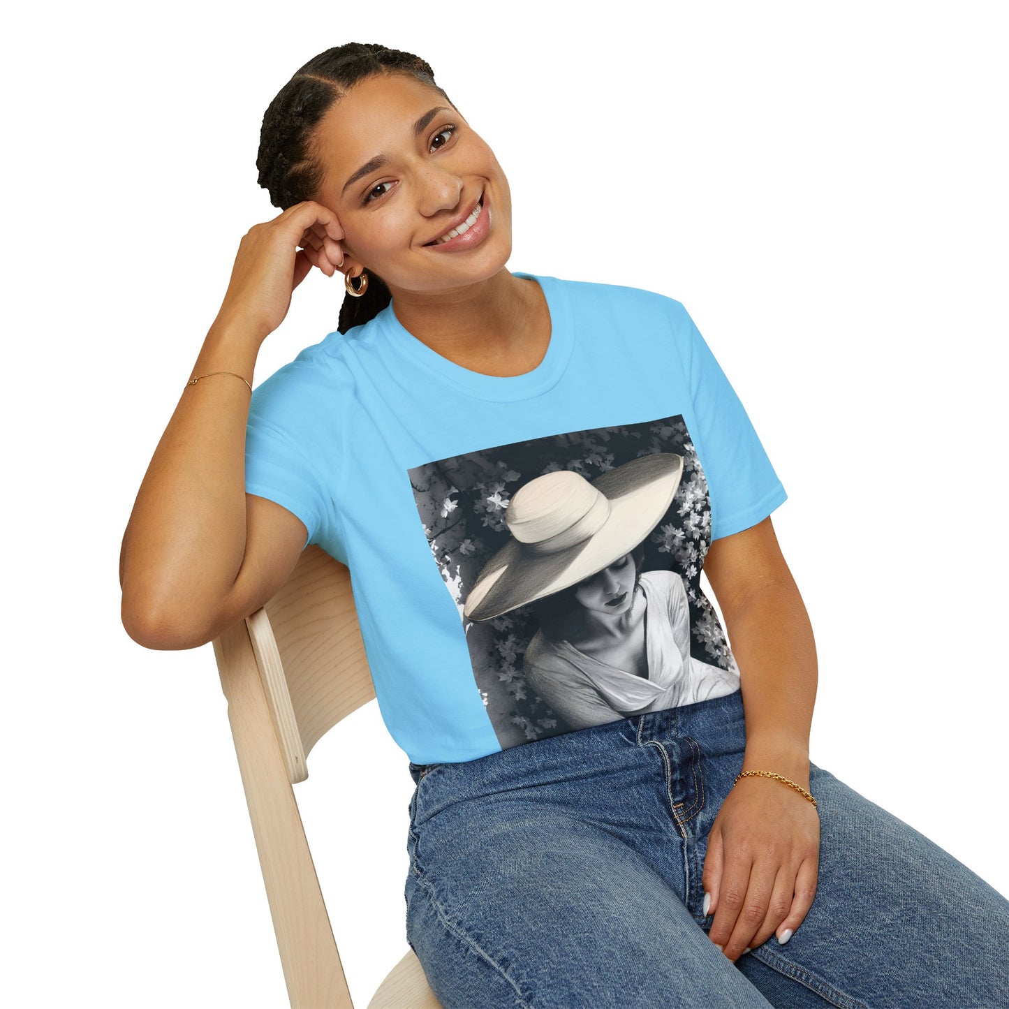 Elegant Charcoal art Softstyle T-Shirt - Perfect for Spring and Summer