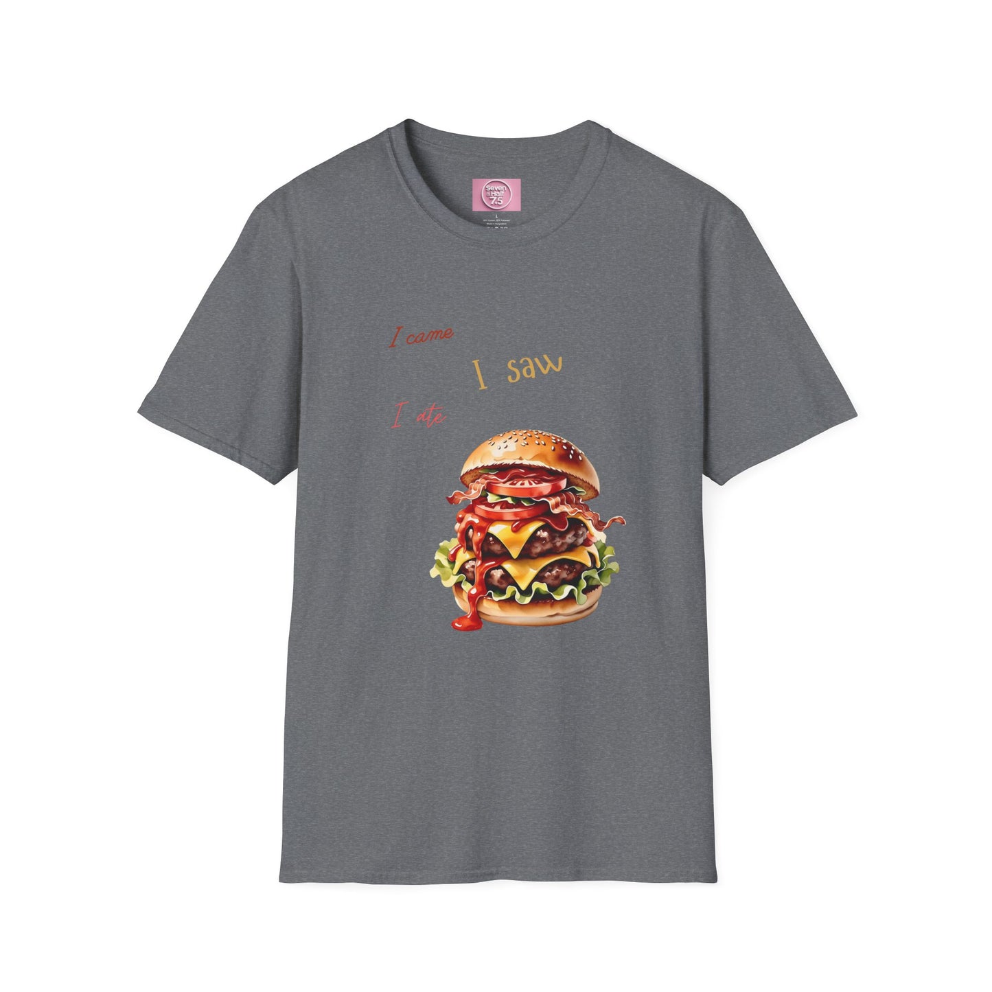 I Came, I Ate Burger Graphic Unisex Softstyle T-Shirt