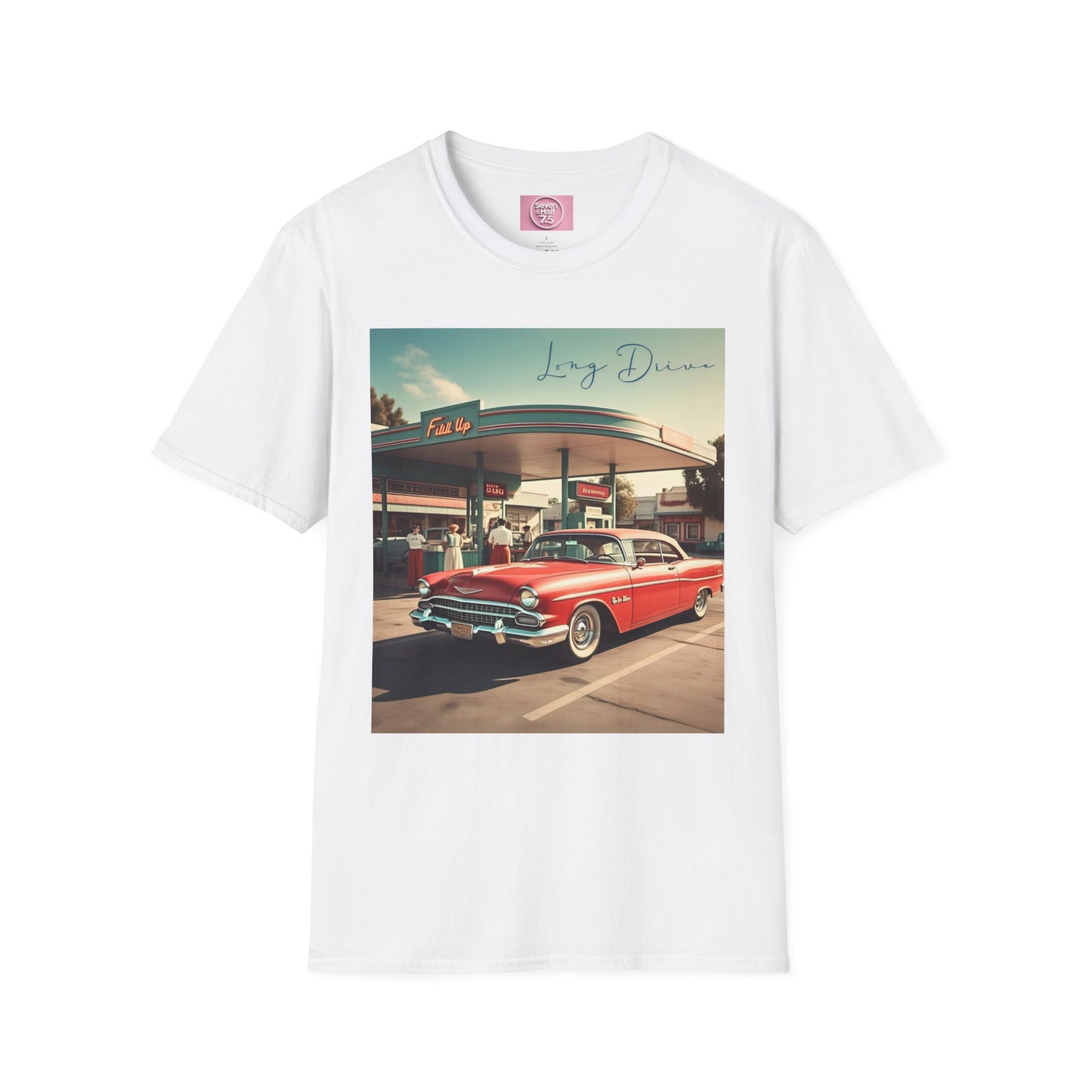 Retro Car Unisex Softstyle T-Shirt - Long Drive Graphic Tee