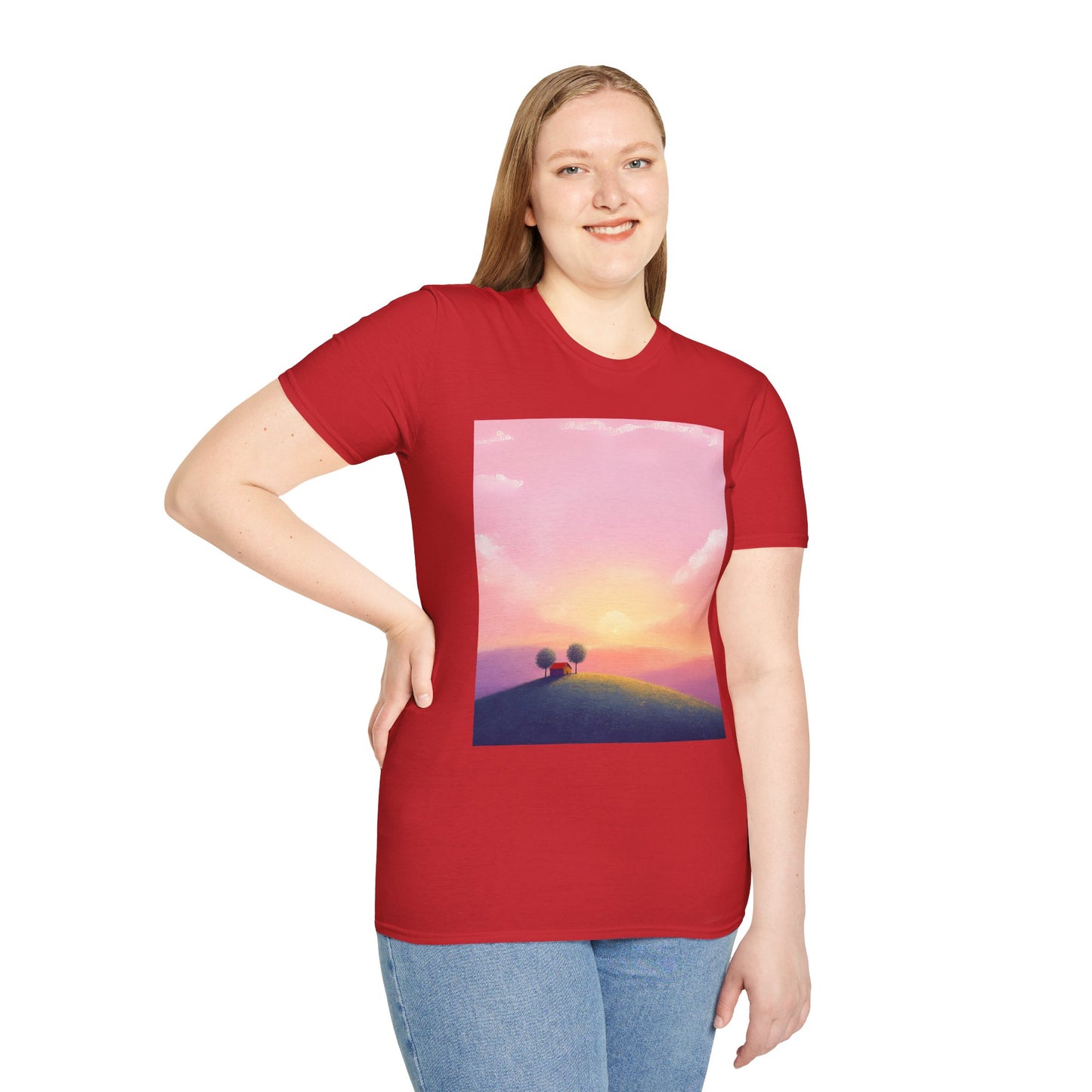 Serene Sunset Unisex Softstyle T-Shirt - Perfect for Nature Lovers