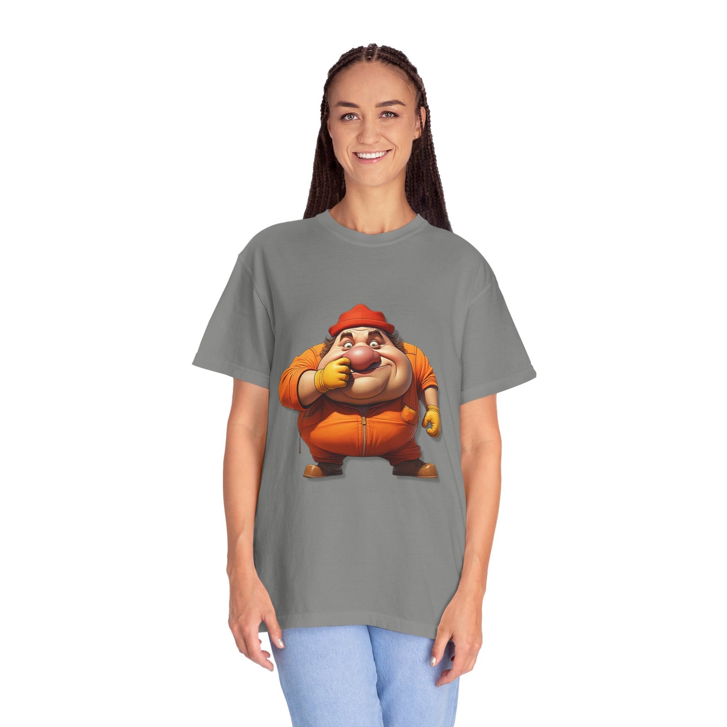 Fun Cartoon Character Unisex Garment-Dyed T-Shirt