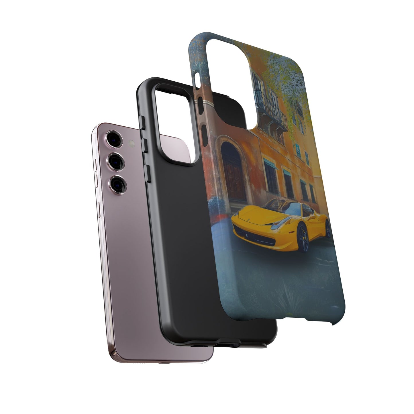 Ferrari Yellow Tough Phone Case - Stylish and Durable