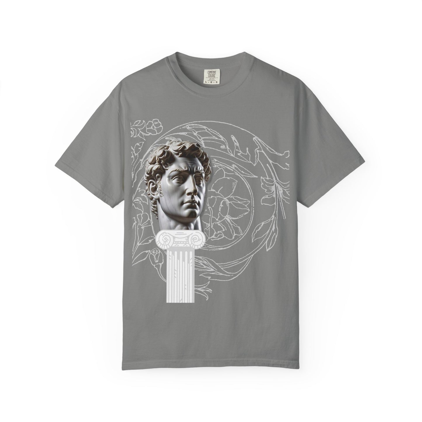 Artistic Roman Garment-Dyed T-shirt - Classic Sculpture Design